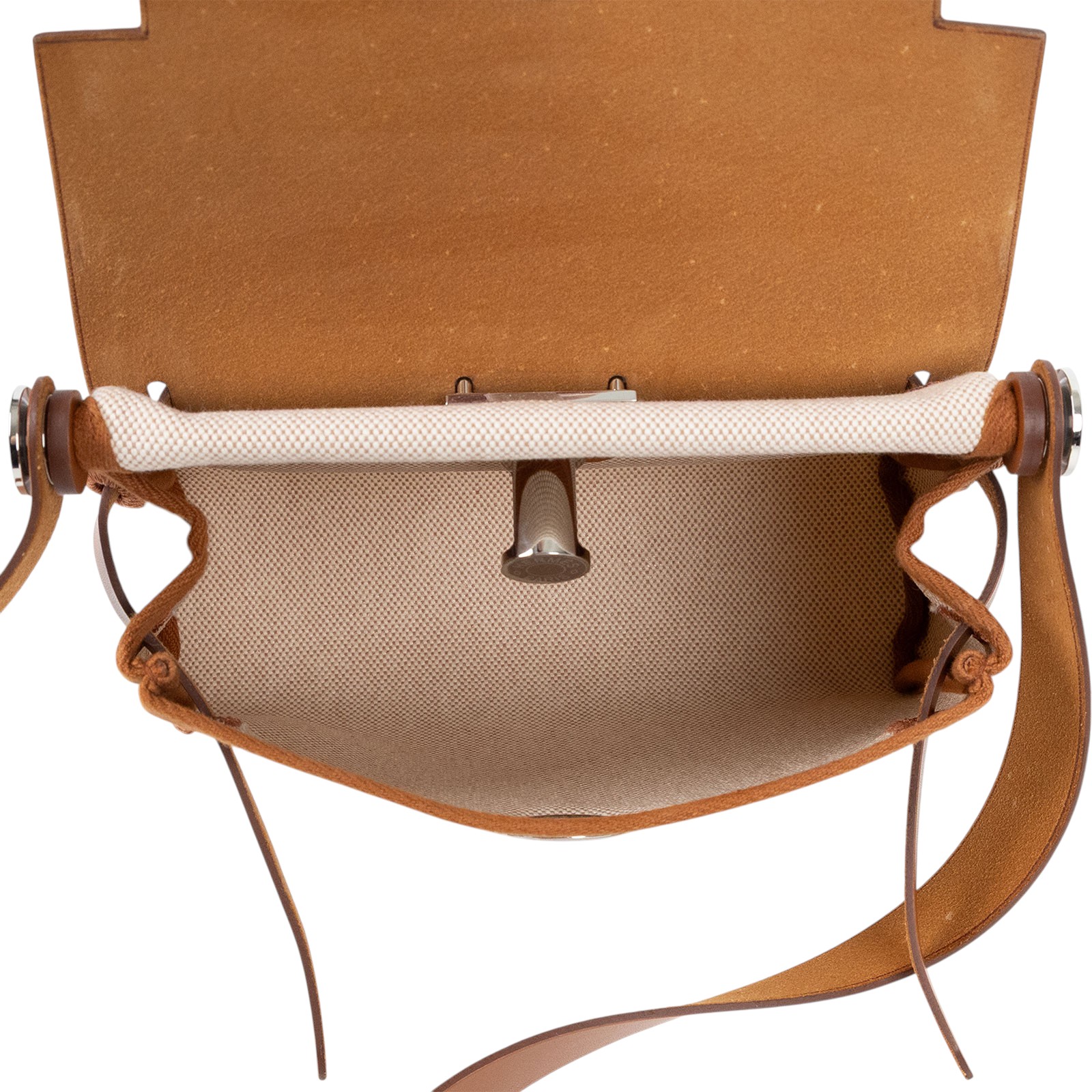 愛馬仕 Hermes Herbag Zip 20 銀色五金 米白 米色 焦糖棕 H085414CKAA  原廠盒子/防塵袋/購買證明影本