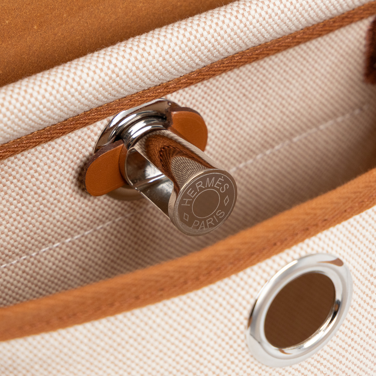 愛馬仕 Hermes Herbag Zip 20 銀色五金 米白 米色 焦糖棕 H085414CKAA  原廠盒子/防塵袋/購買證明影本