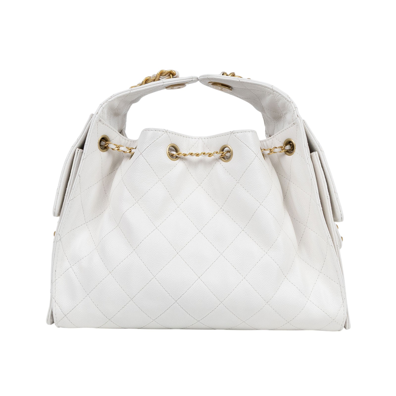 香奈兒 CHANEL 25 小型包 AS5293 B20304 晶片款 白荔枝25包 小號 原廠盒子/防塵袋