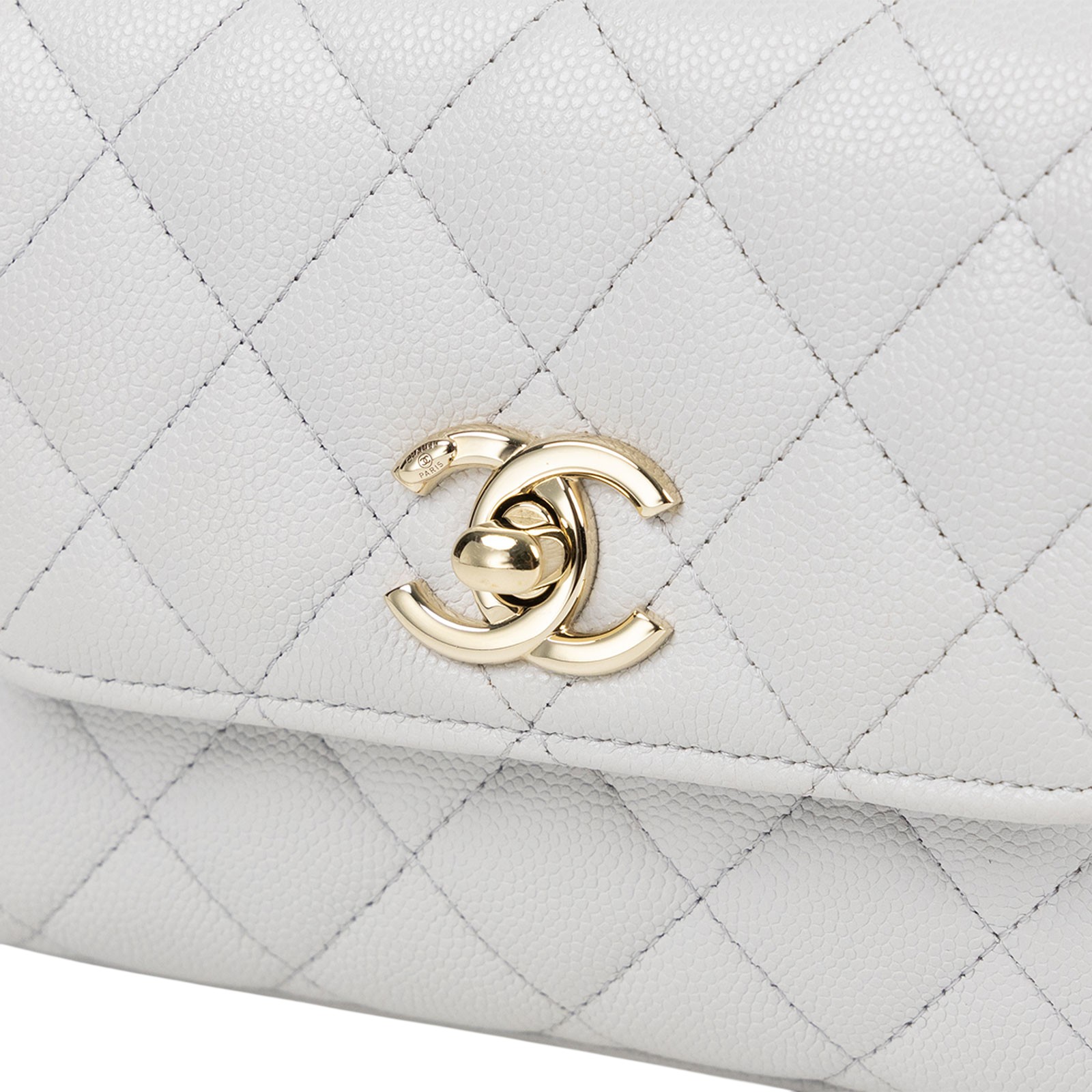 香奈兒 CHANEL Handle 手提 口蓋包 迷你 AP4244 B05061 灰色小HANDLE 原廠盒子/防塵袋/韓國購買證明