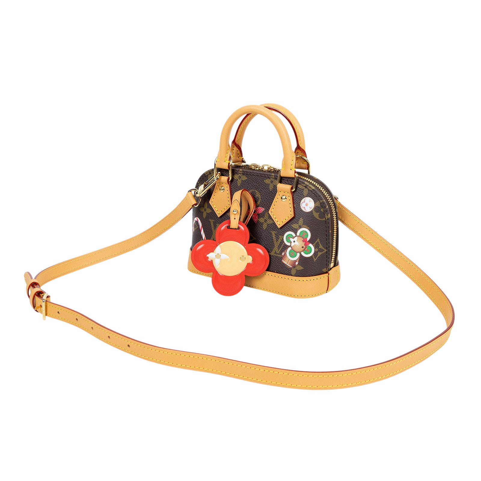 路易威登 LOUIS VUITTON Nano Alma 手提包 聖誕系列 M12199 晶片款 聖誕限定NANO ALMA 無附屬品
