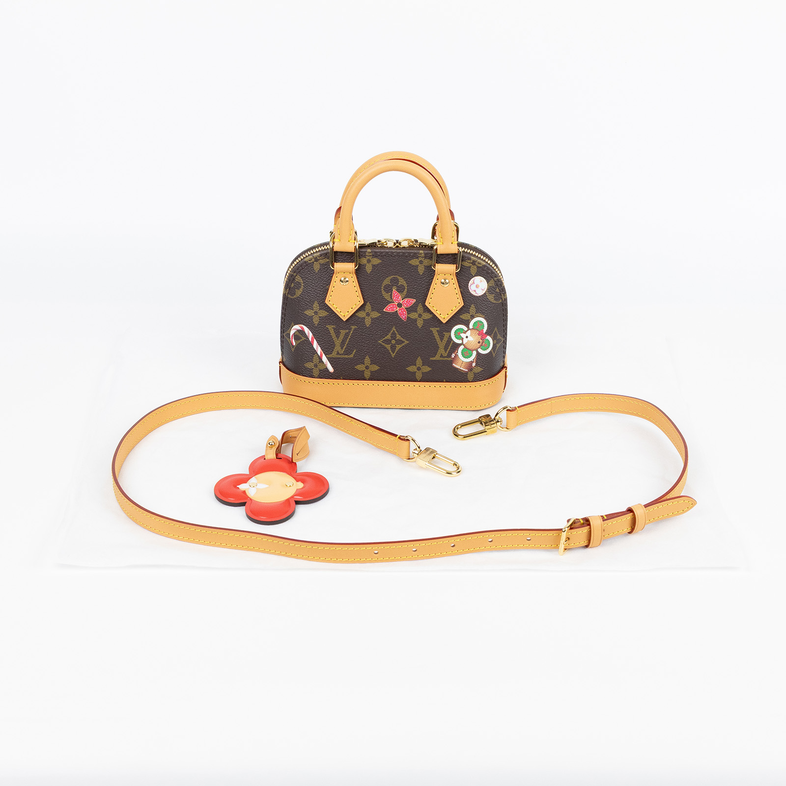 路易威登 LOUIS VUITTON Nano Alma 手提包 聖誕系列 M12199 晶片款 聖誕限定NANO ALMA 無附屬品