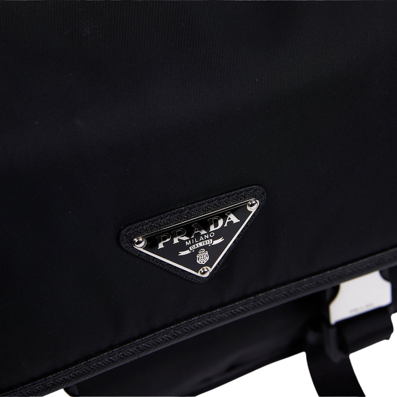 普拉達 PRADA Re-Nylon Saffiano 皮革肩背袋 2VD034_2DMH 黑尼龍掀蓋郵差包 無附屬品