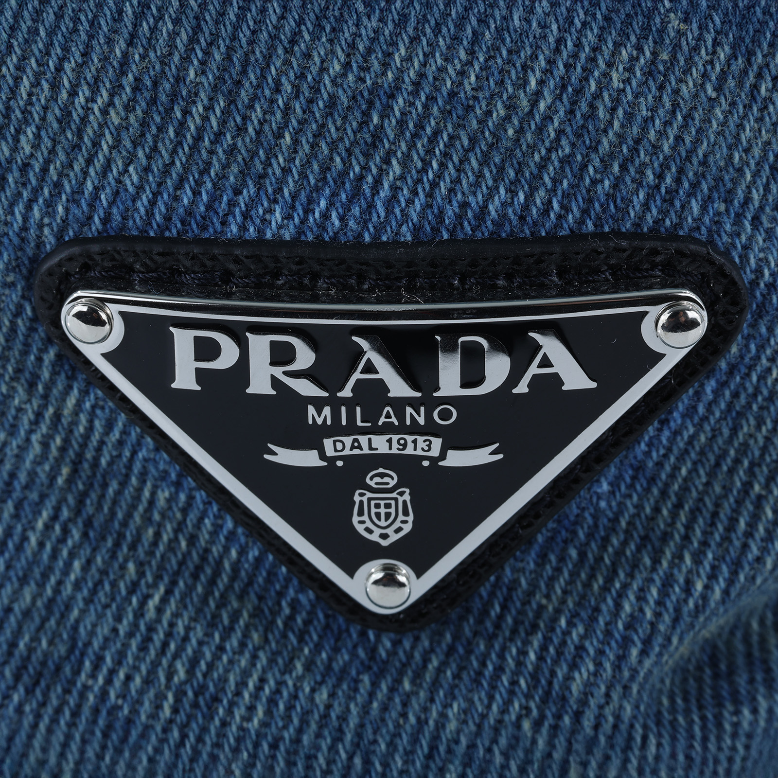 普拉達 PRADA 丹寧 漁夫帽 1HC137_12K1_M 牛仔漁夫帽 #M 防塵袋