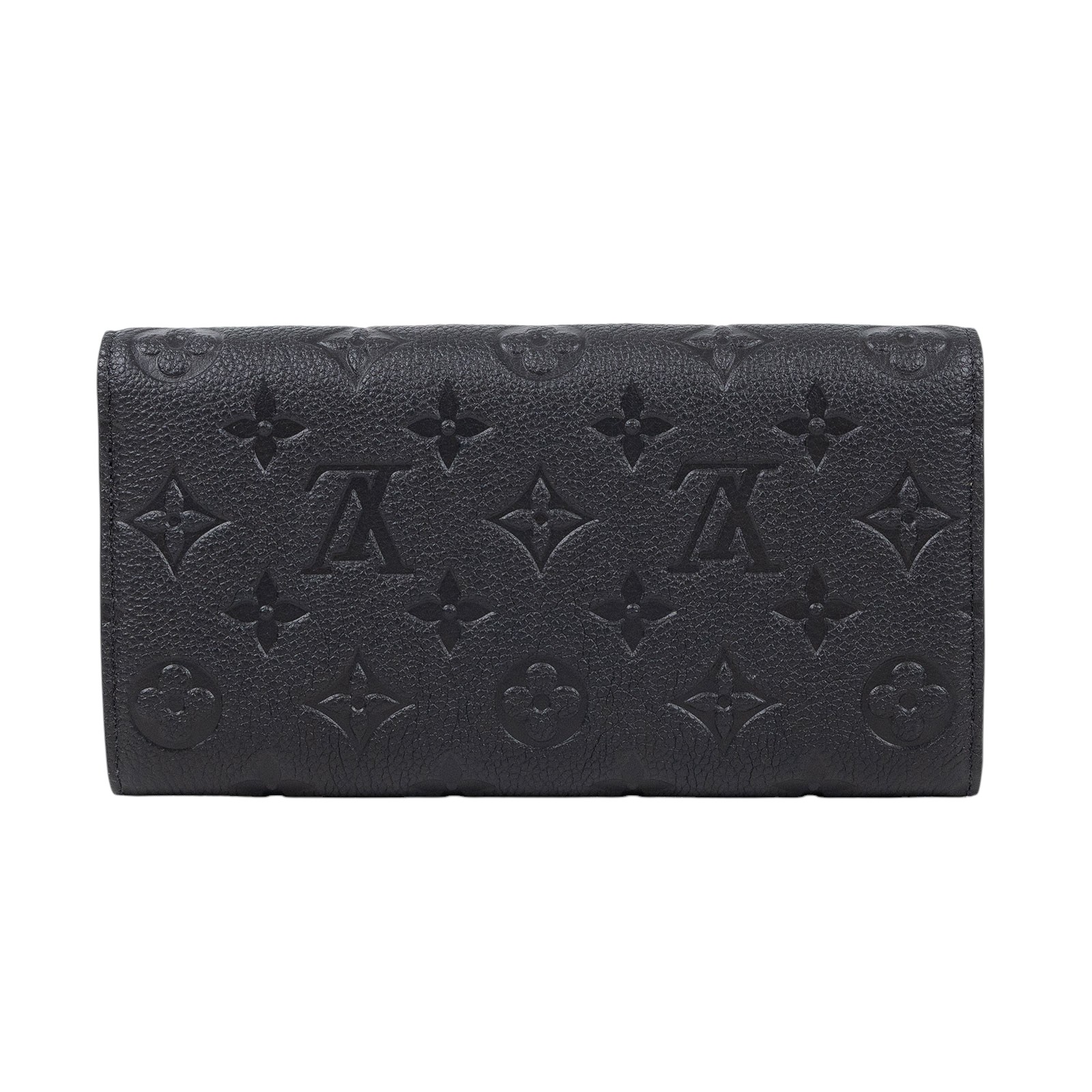 路易威登 LOUIS VUITTON Sarah 錢包 壓花牛皮 黑色 M82257 晶片款 黑壓紋SARAH長夾 原廠盒子/防塵袋/購買證明