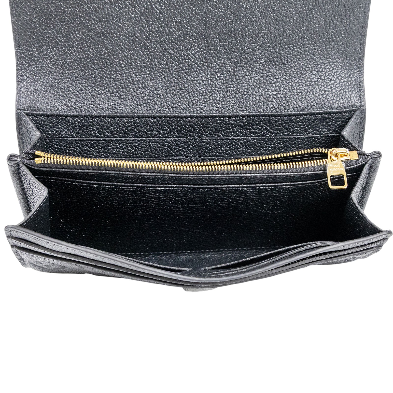 路易威登 LOUIS VUITTON Sarah 錢包 壓花牛皮 黑色 M82257 晶片款 黑壓紋SARAH長夾 原廠盒子/防塵袋/購買證明