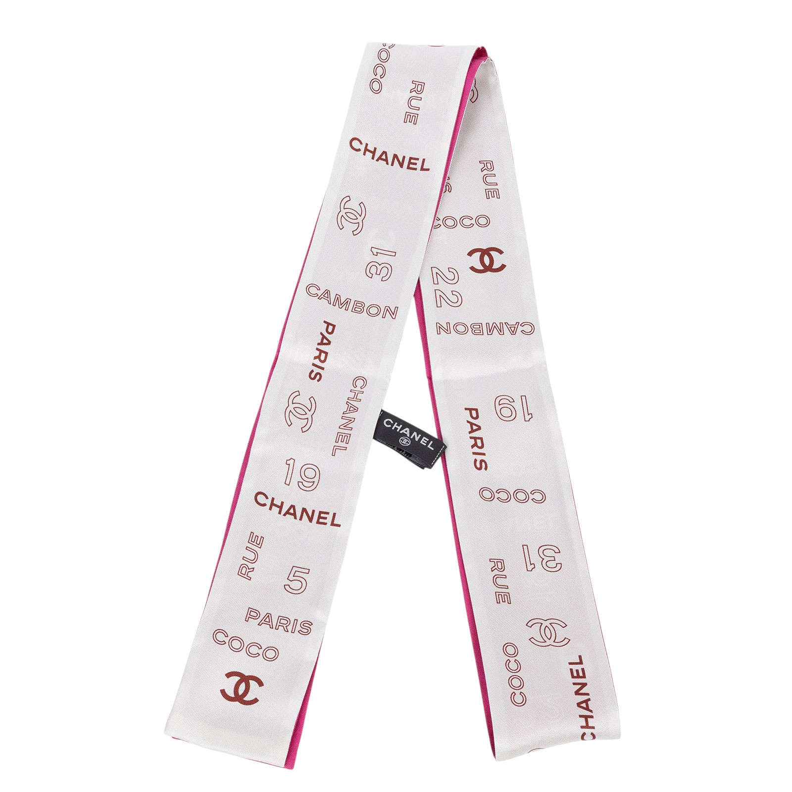 香奈兒 CHANEL 絲巾  粉紅TWILLY 原廠盒子