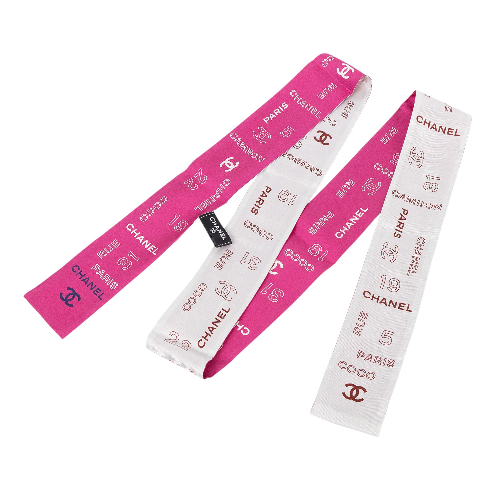 香奈兒 CHANEL 絲巾  粉紅TWILLY 原廠盒子