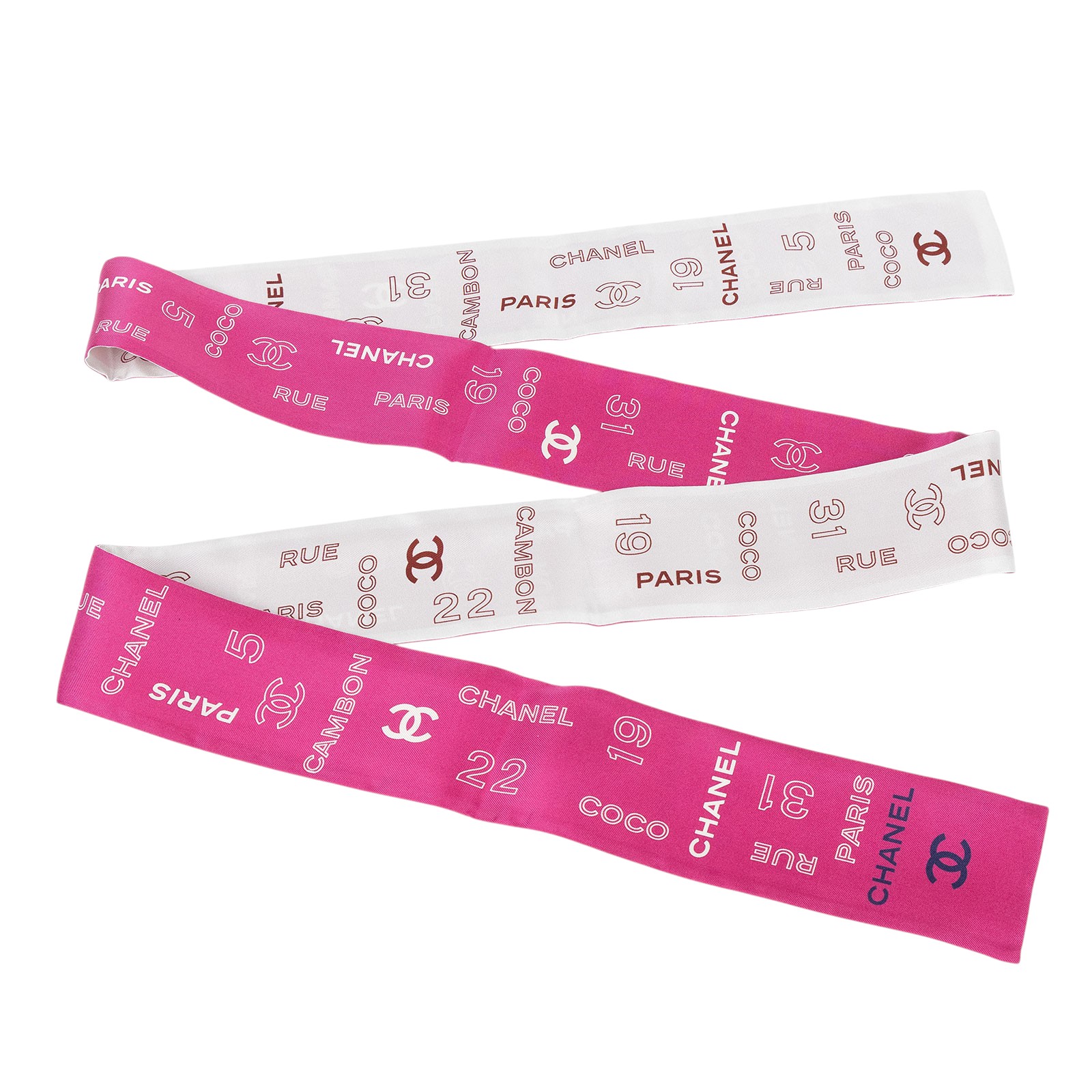 香奈兒 CHANEL 絲巾  粉紅TWILLY 原廠盒子