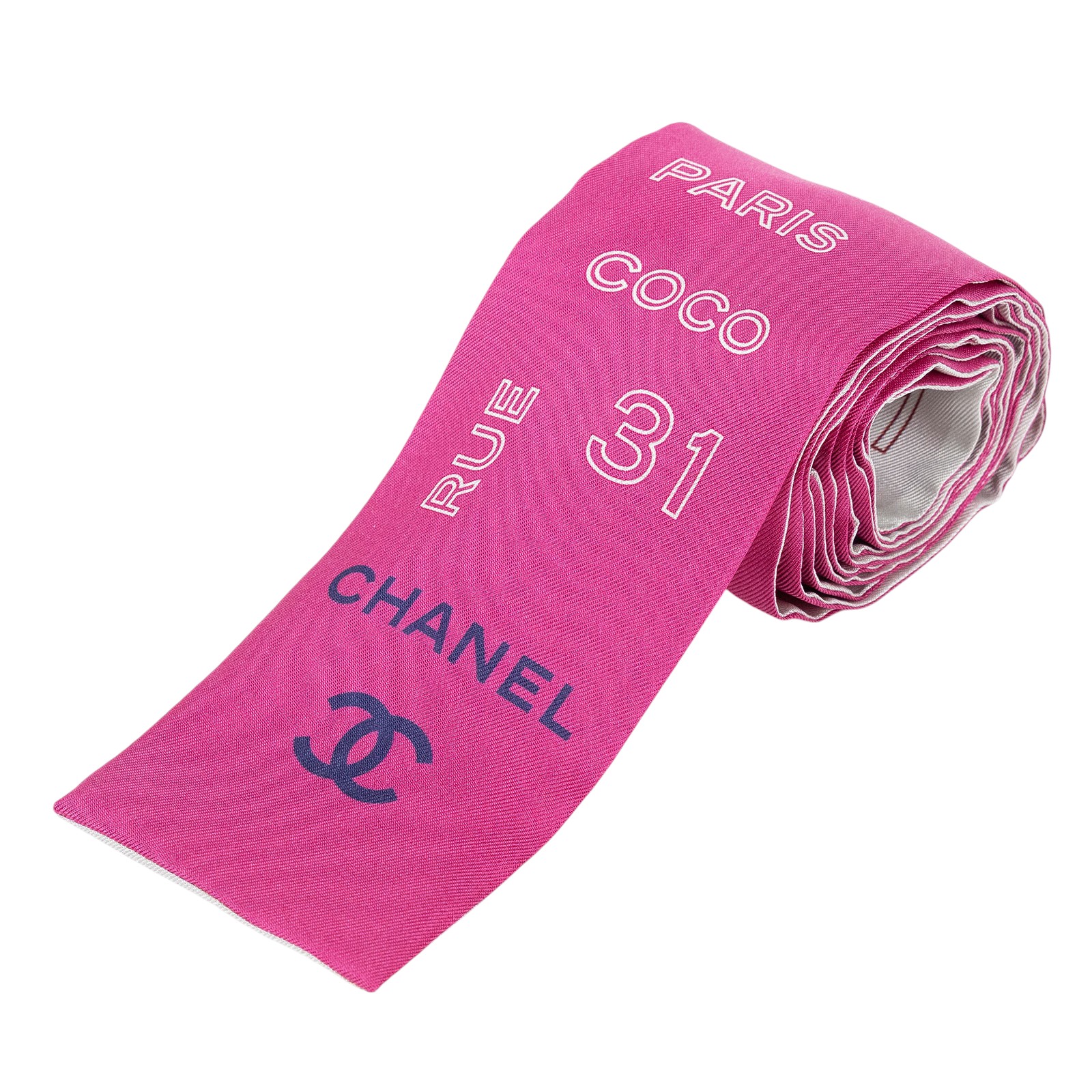 香奈兒 CHANEL 絲巾  粉紅TWILLY 原廠盒子