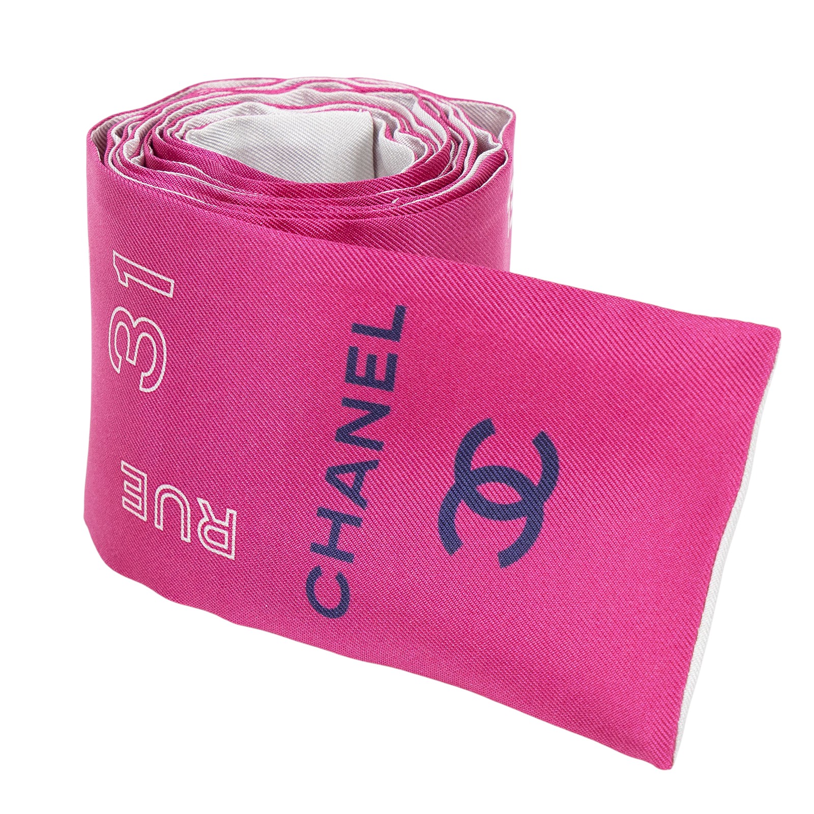 香奈兒 CHANEL 絲巾  粉紅TWILLY 原廠盒子