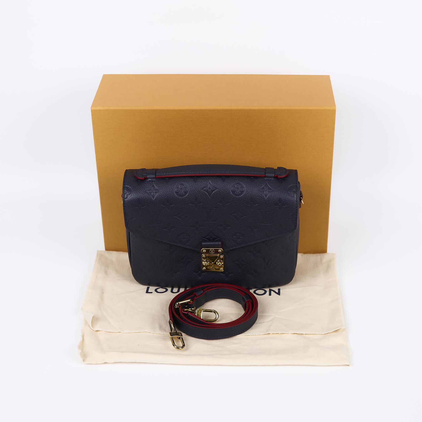 路易威登 LOUIS VUITTON Pochette Metis 金釦 郵差包  M44071 深藍POCHETTE MÉTIS郵差包 原廠盒子/防塵袋