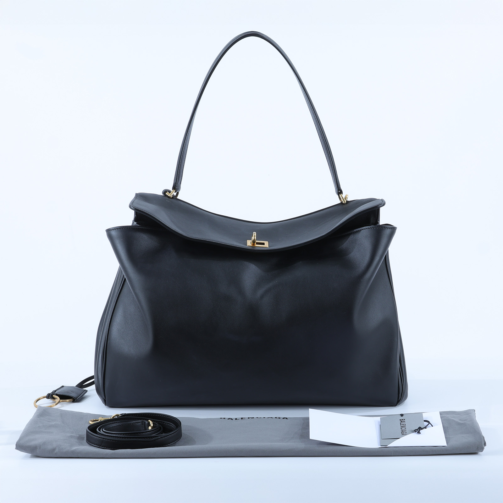 巴黎世家 BALENCIAGA Rodeo Large 手提包 7897442ABV5 黑金RODEO LARGE 防塵袋/背帶