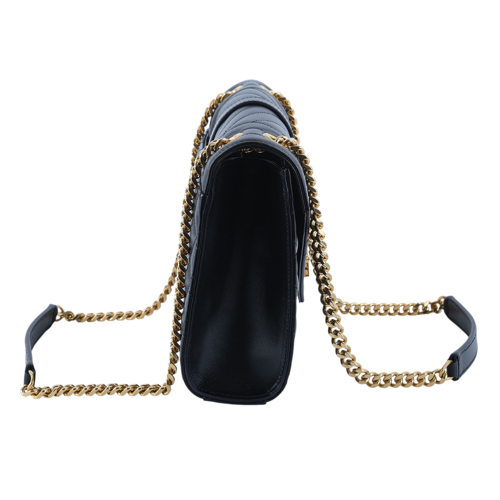 聖羅蘭 YSL SAINT LAURENT Envelope 粒面絎縫皮革 中型 信封袋 600185BOW91 黑金學院包 防塵袋