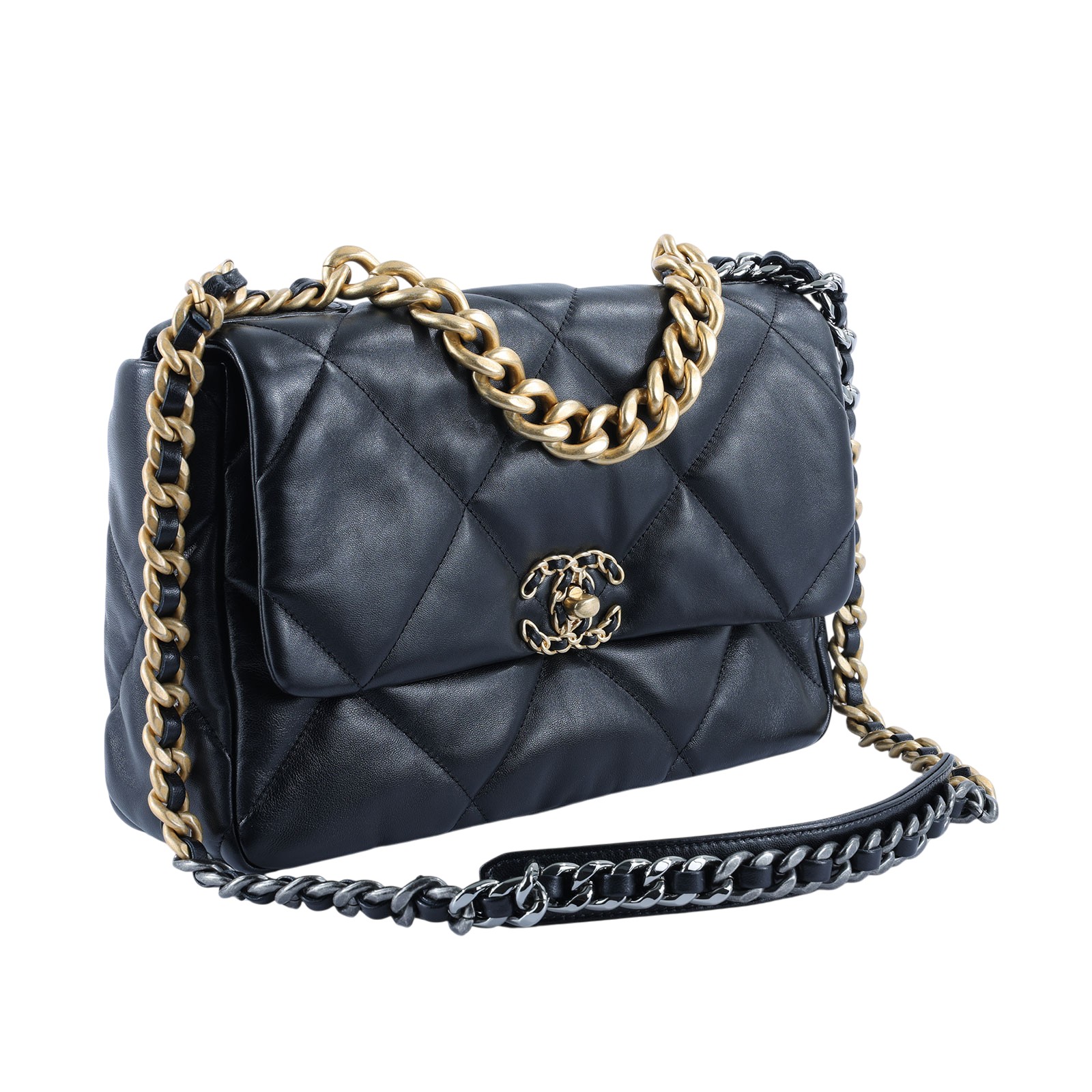 香奈兒 CHANEL 19 大型口蓋包 AS1161 晶片款 黑羊19包 30CM 原廠盒子/防塵袋/購買證明