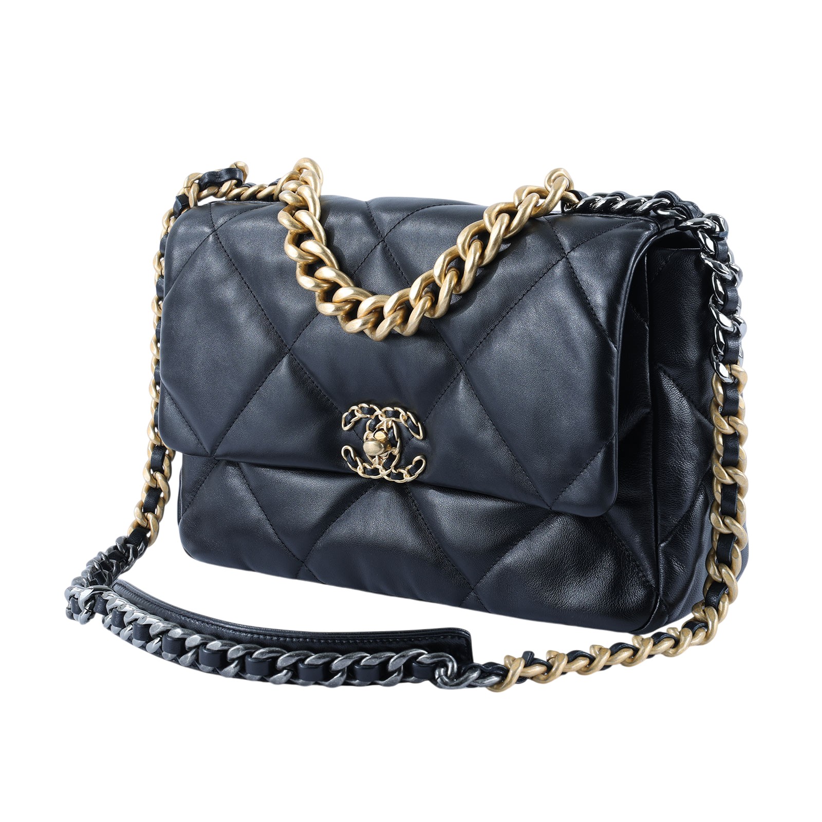 香奈兒 CHANEL 19 大型口蓋包 AS1161 晶片款 黑羊19包 30CM 原廠盒子/防塵袋/購買證明