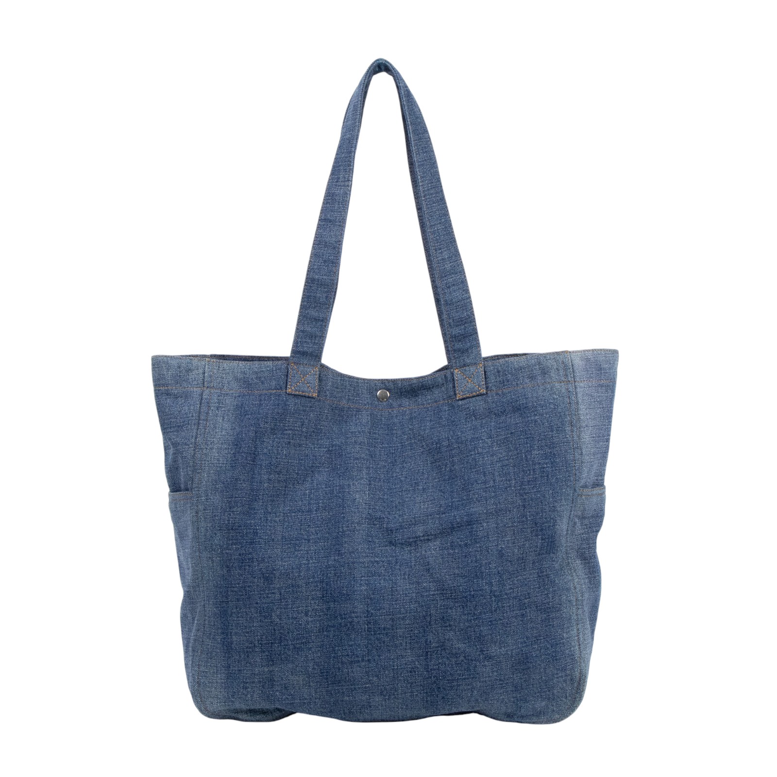 思琳 CELINE CABAS 手提袋 大型 122462GTB 單寧凱旋LOGO牛仔托特包 防塵袋