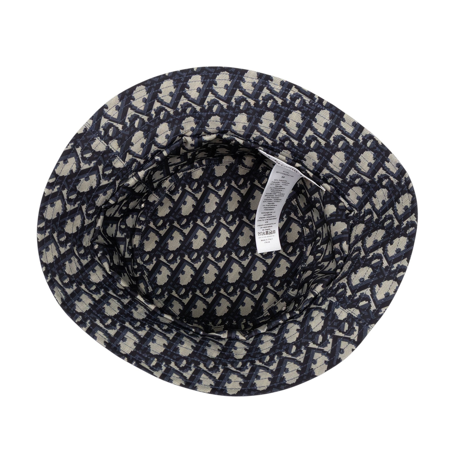 迪奧 CHRISTIAN DIOR 漁夫帽 95TDD923A130_M 深藍雙面漁夫帽 #58 防塵袋