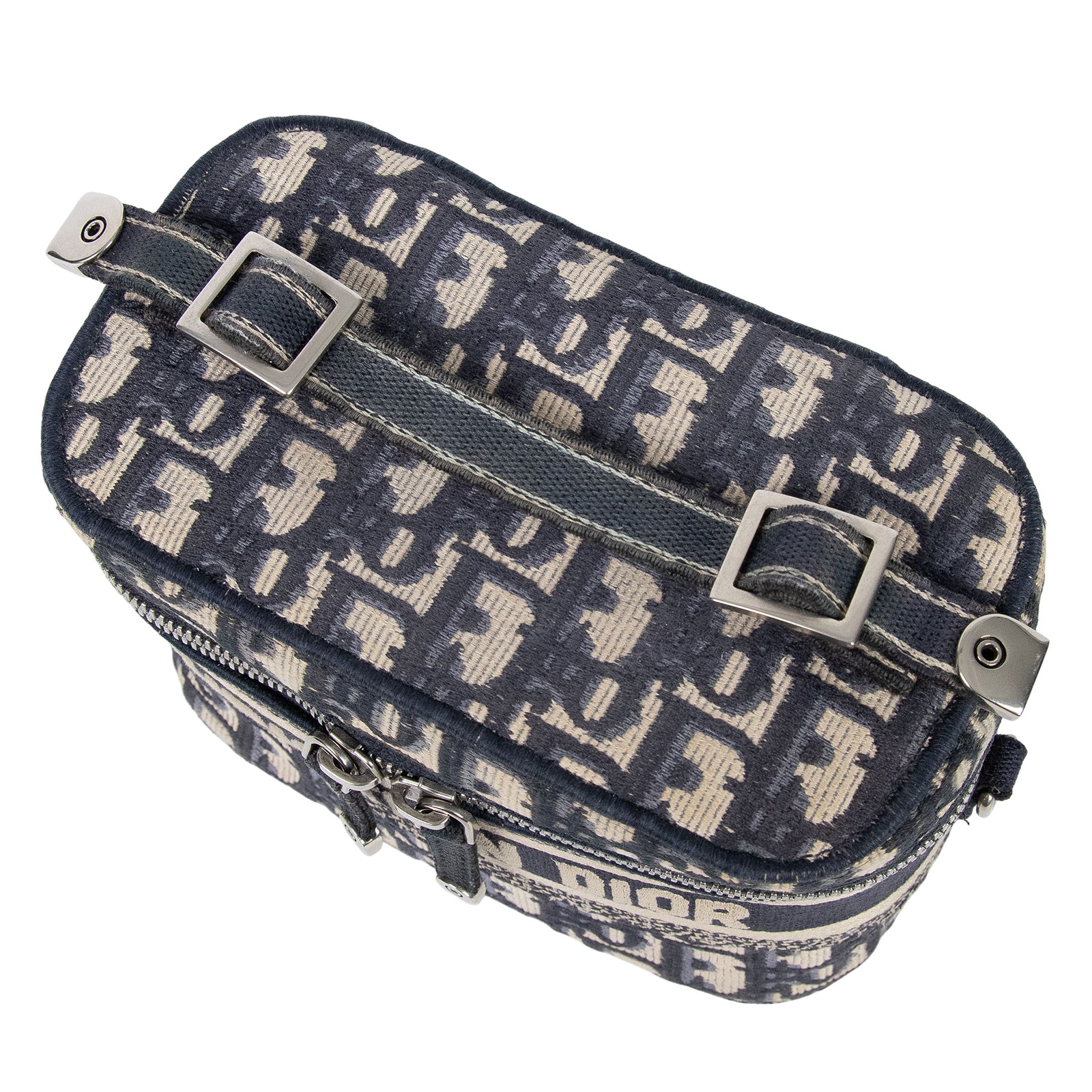 迪奧 CHRISTIAN DIOR 妝箱包 S5529VRIW 藍緹花帆布TRAVEL VANITY SMALL 防塵袋