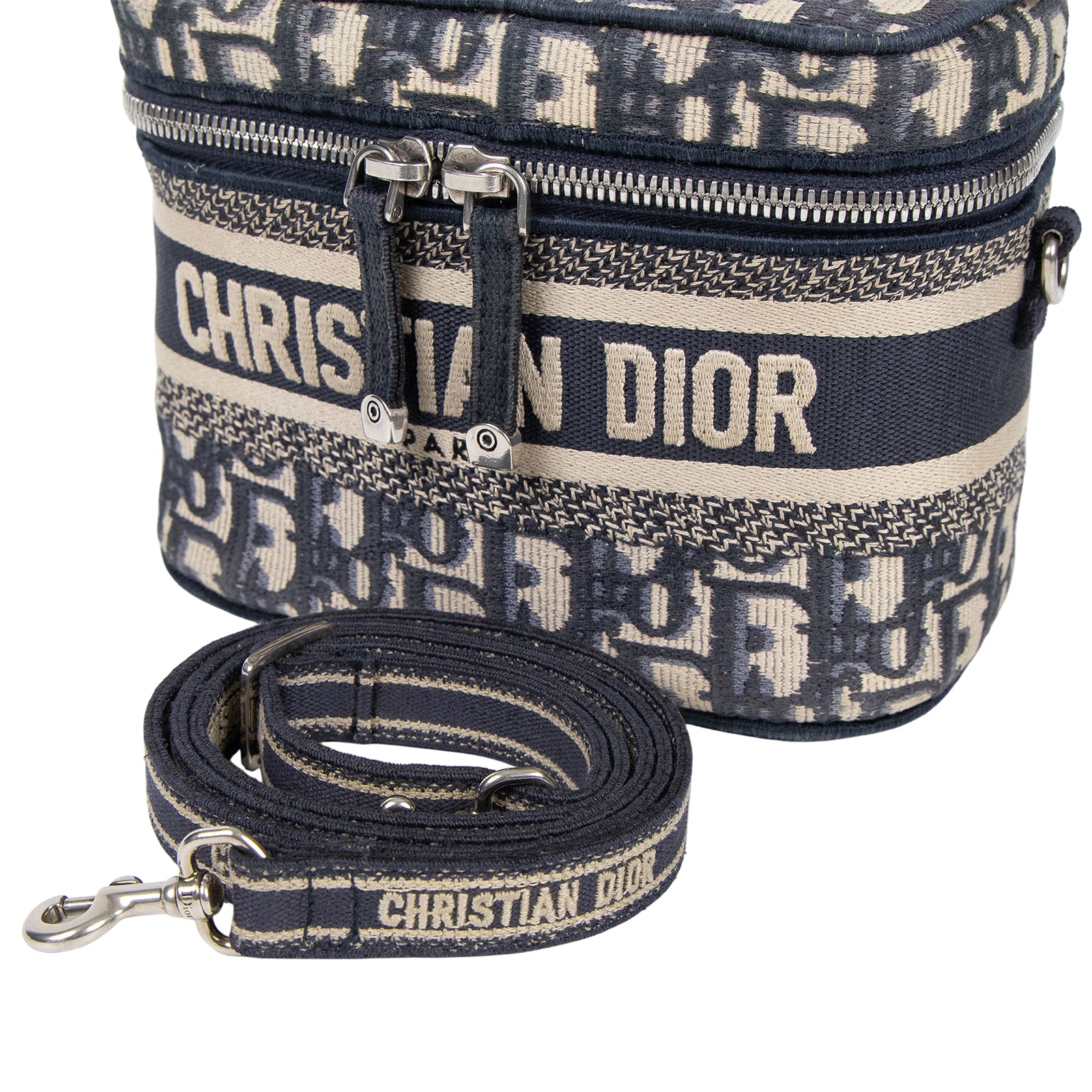 迪奧 CHRISTIAN DIOR 妝箱包 S5529VRIW 藍緹花帆布TRAVEL VANITY SMALL 防塵袋