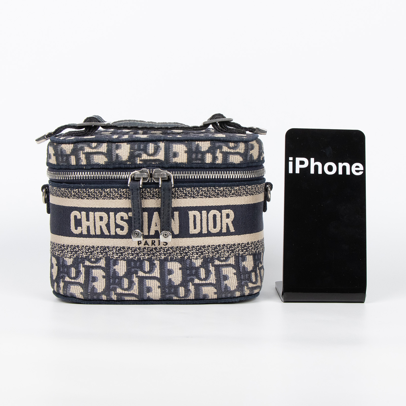 迪奧 CHRISTIAN DIOR 妝箱包 S5529VRIW 藍緹花帆布TRAVEL VANITY SMALL 防塵袋