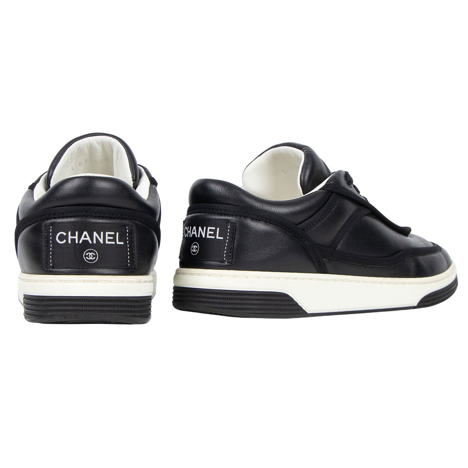 香奈兒 CHANEL 運動鞋 G37488_375 黑白休閒鞋#37.5 防塵袋
