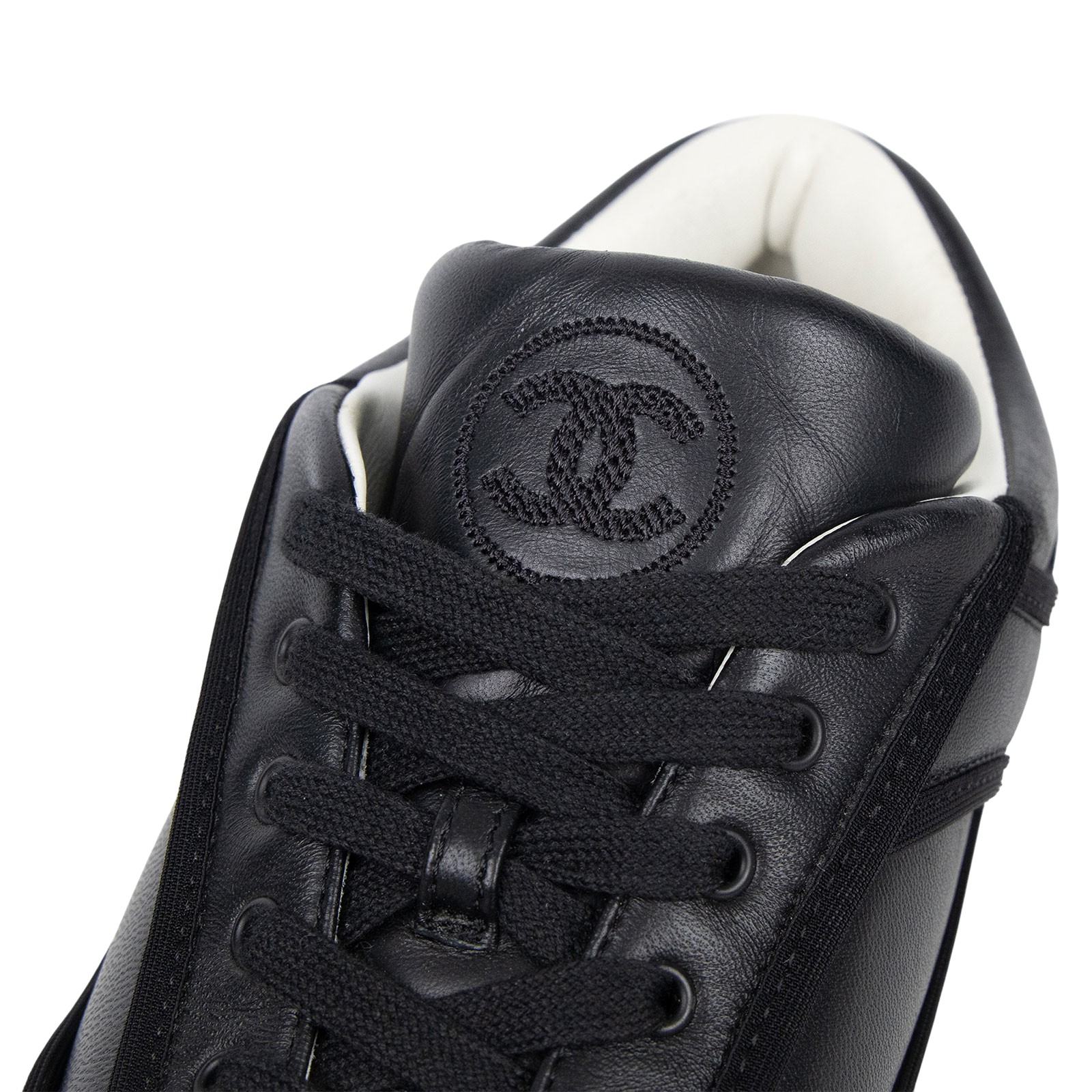 香奈兒 CHANEL 運動鞋 G37488_375 黑白休閒鞋#37.5 防塵袋