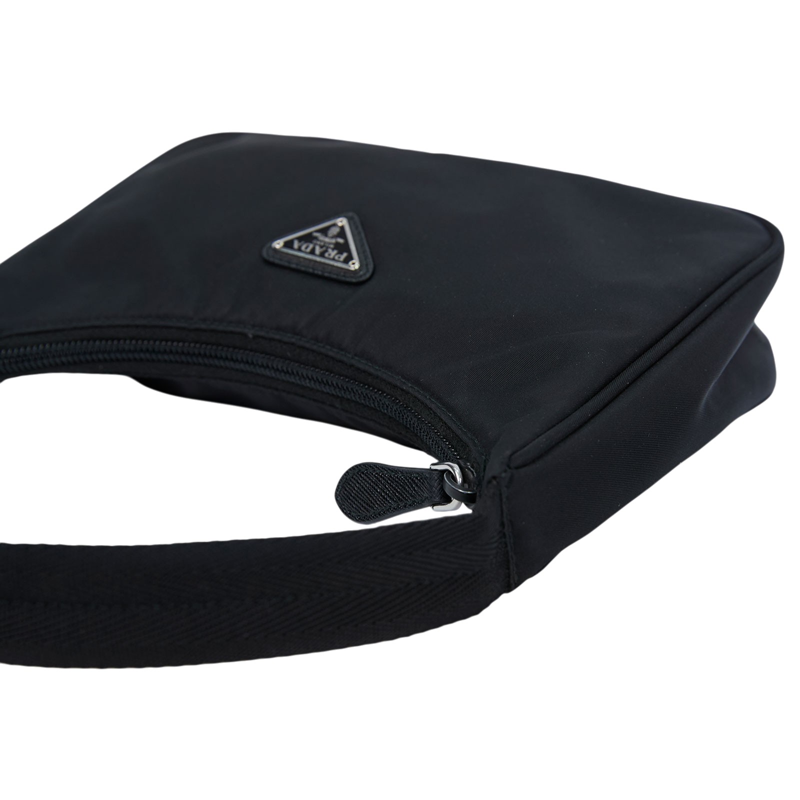 普拉達 PRADA Re-Edition 迷你 Hobo 包 1NE515_RDH0 黑hobo腋下包 購買證明影本