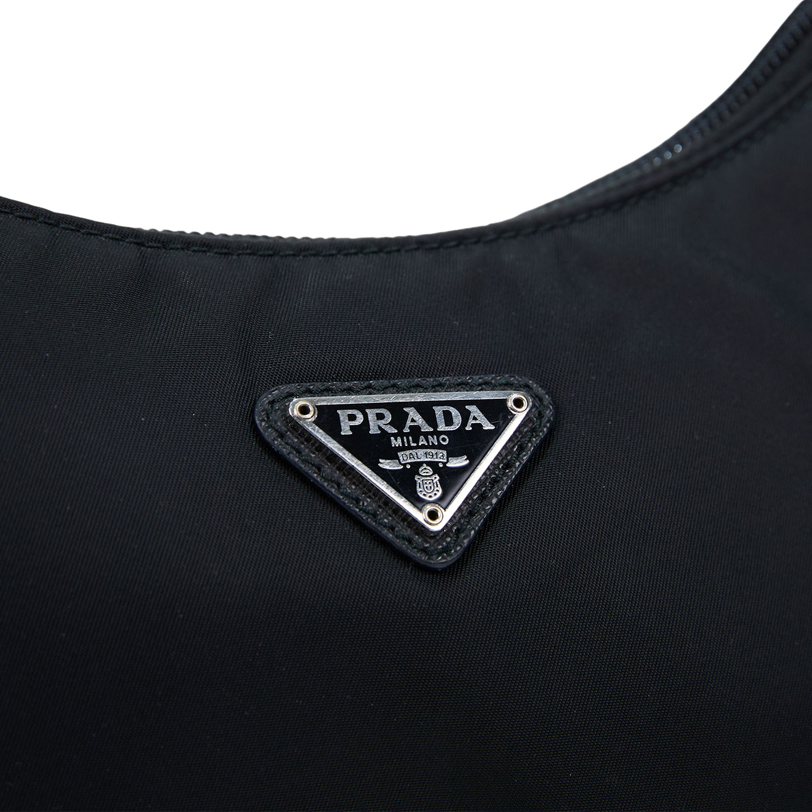 普拉達 PRADA Re-Edition 迷你 Hobo 包 1NE515_RDH0 黑hobo腋下包 購買證明影本