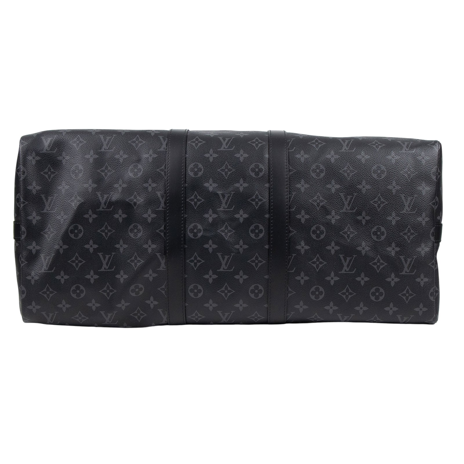 路易威登 LOUIS VUITTON Keepall Bandoulière 55 Eclipse帆布 波士頓包  旅行袋 M40605 晶片款  防塵袋/背帶/鎖組