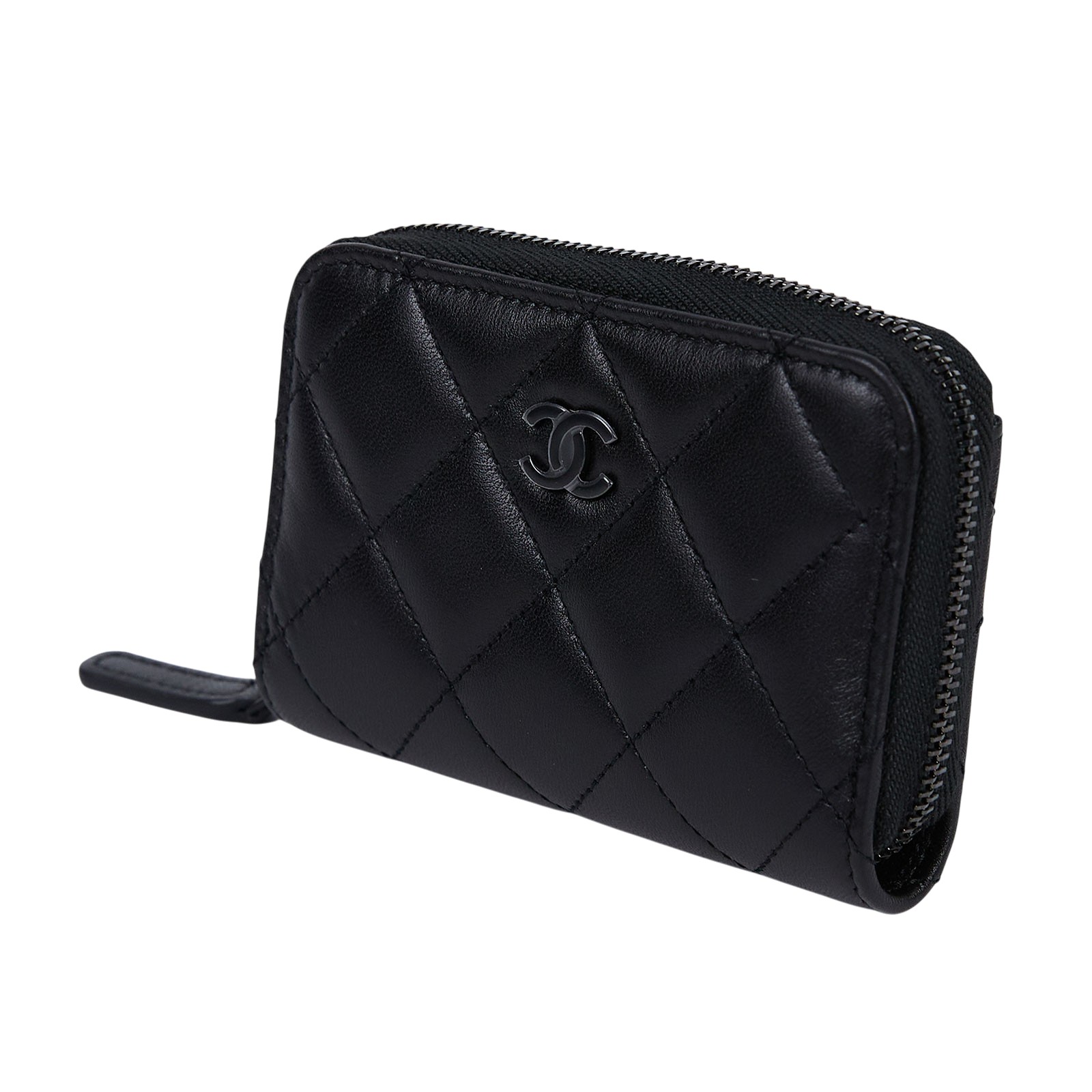 香奈兒 CHANEL 經典 拉鏈 零錢包 錢包 卡夾 AP0216 晶片款 黑羊SO BLACK拉鍊零錢包 原廠盒子/防塵袋