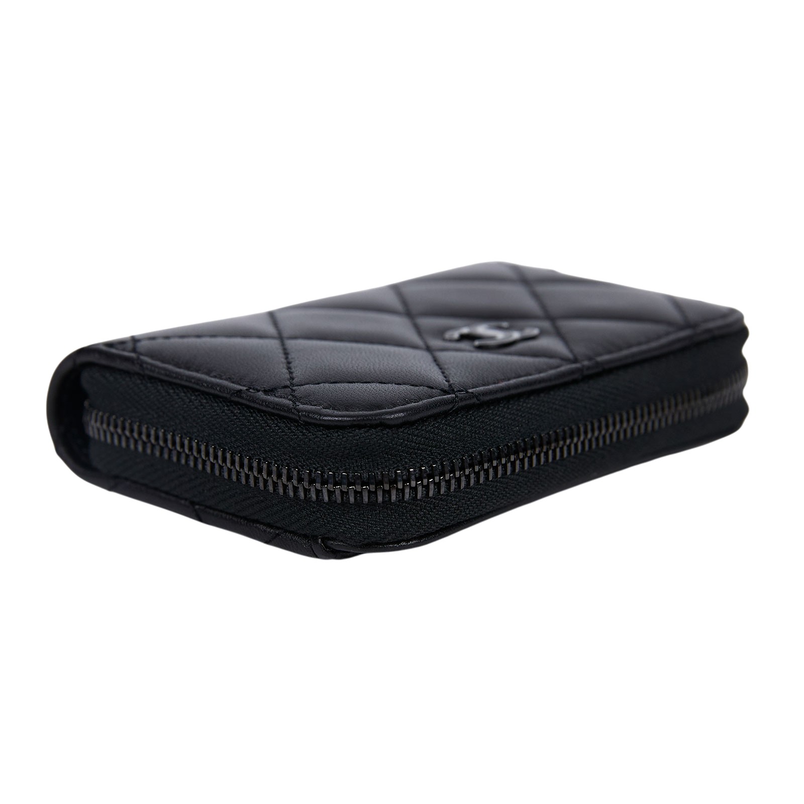 香奈兒 CHANEL 經典 拉鏈 零錢包 錢包 卡夾 AP0216 晶片款 黑羊SO BLACK拉鍊零錢包 原廠盒子/防塵袋