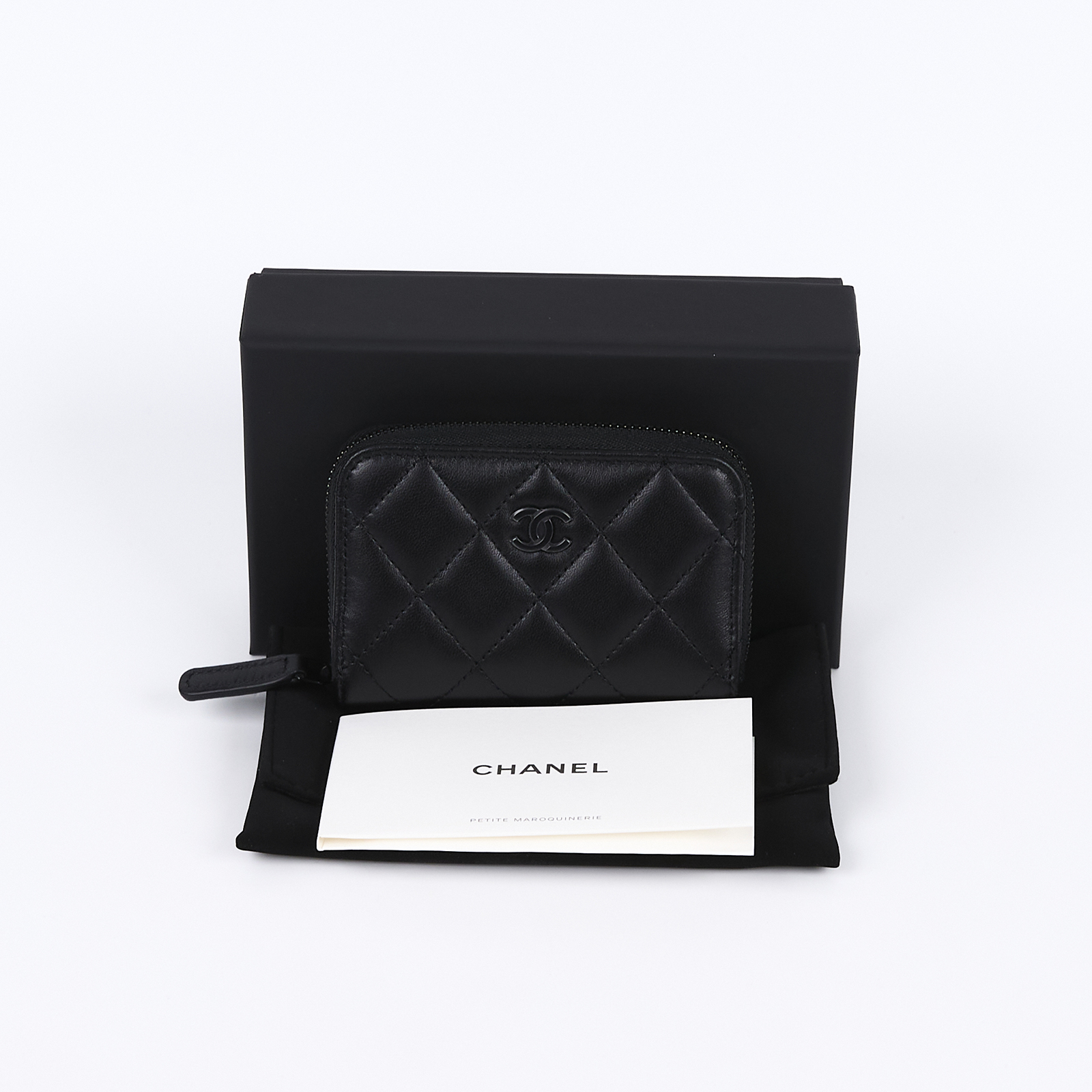 香奈兒 CHANEL 經典 拉鏈 零錢包 錢包 卡夾 AP0216 晶片款 黑羊SO BLACK拉鍊零錢包 原廠盒子/防塵袋