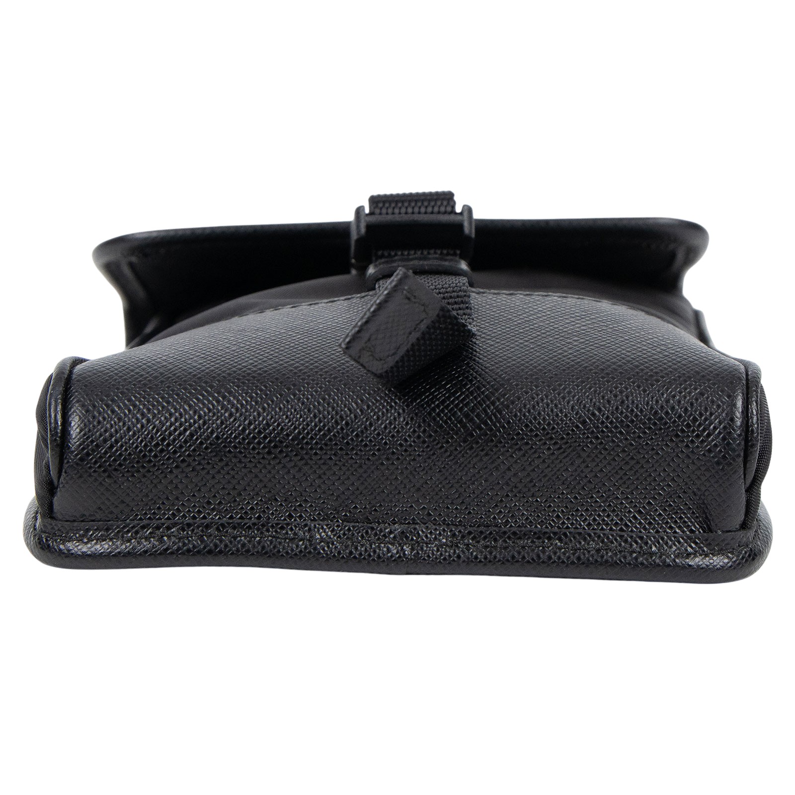 普拉達 PRADA Re-Nylon Saffiano 皮革 智慧型手機 保護套 2ZH109_2DMH 黑尼龍手機包 原廠盒子/保證卡