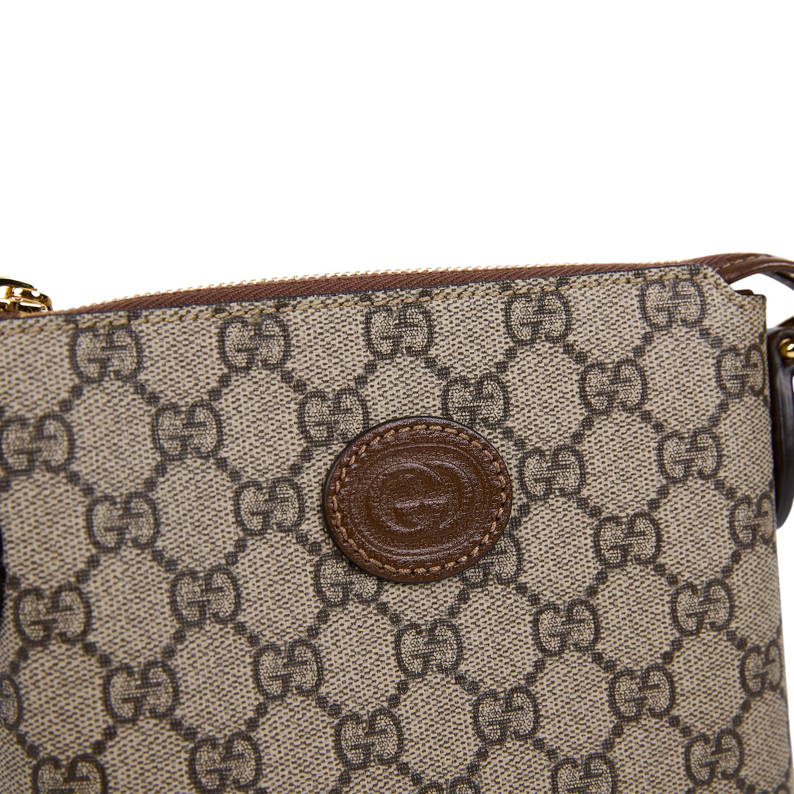 古馳 GUCCI Interlocking G 兩用 小方包 棕色 723306 92THG GG紋斜背包 無附屬品