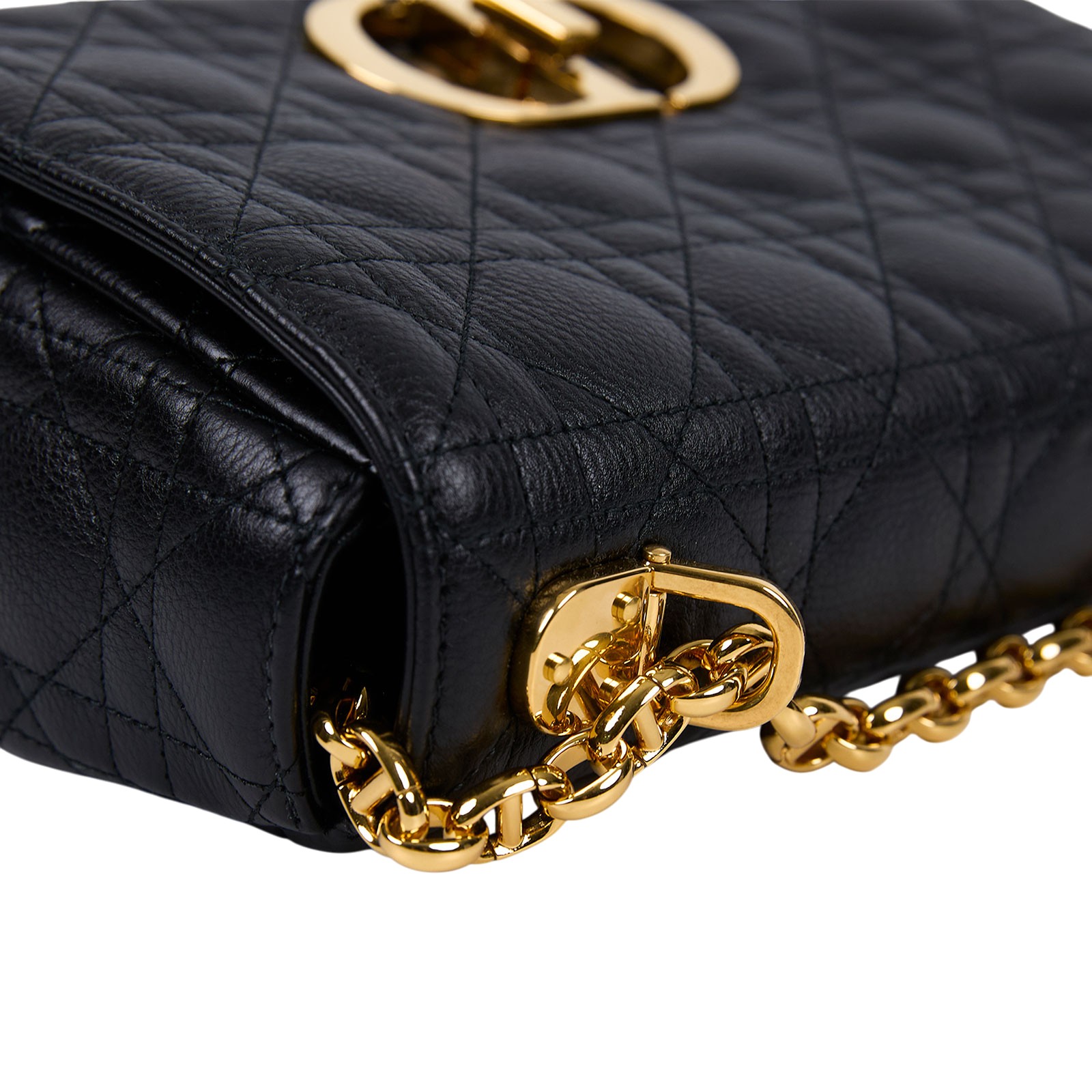 迪奧 CHRISTIAN DIOR Caro 中型 斜背 手提包 小牛皮 M9242UWHC 黑CARO 中號 原廠盒子/防塵袋/購買證明