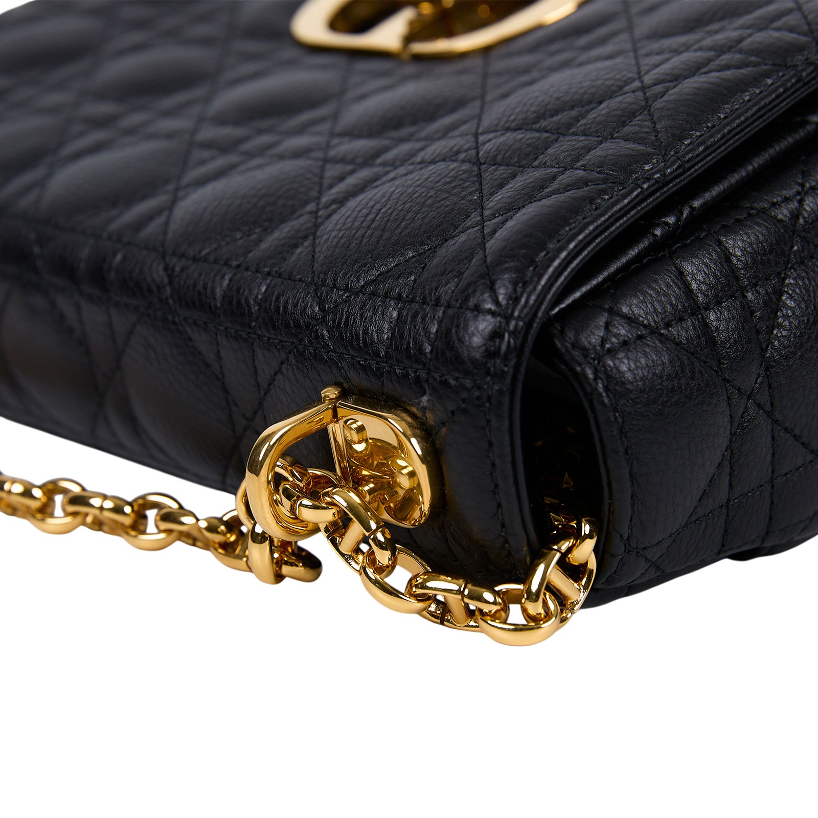 迪奧 CHRISTIAN DIOR Caro 中型 斜背 手提包 小牛皮 M9242UWHC 黑CARO 中號 原廠盒子/防塵袋/購買證明