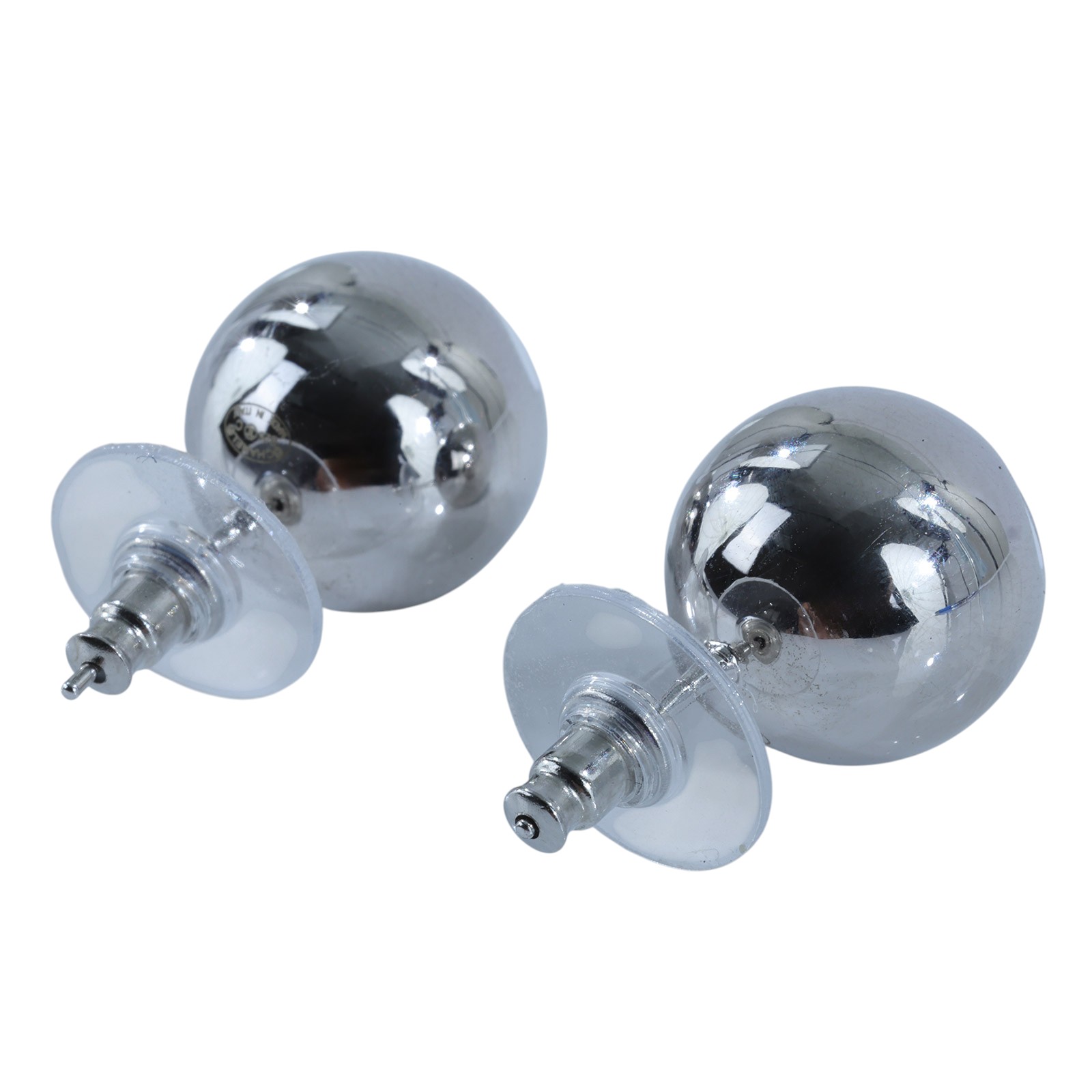 香奈兒 CHANEL 雙C 圓球 耳環 銀色 B25 C 銀珠珠耳環 無附屬品