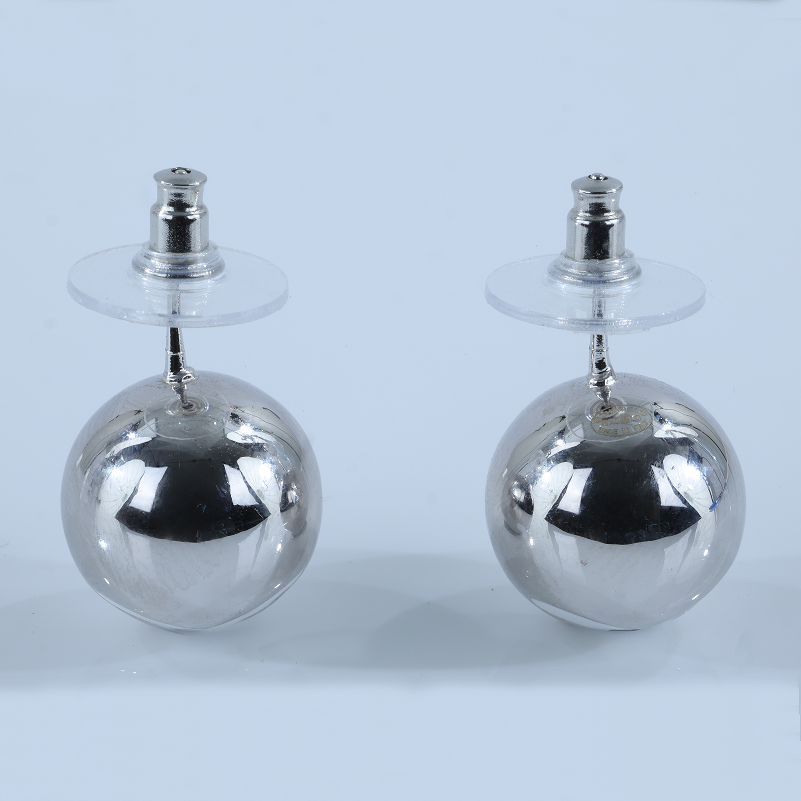 香奈兒 CHANEL 雙C 圓球 耳環 銀色 B25 C 銀珠珠耳環 無附屬品