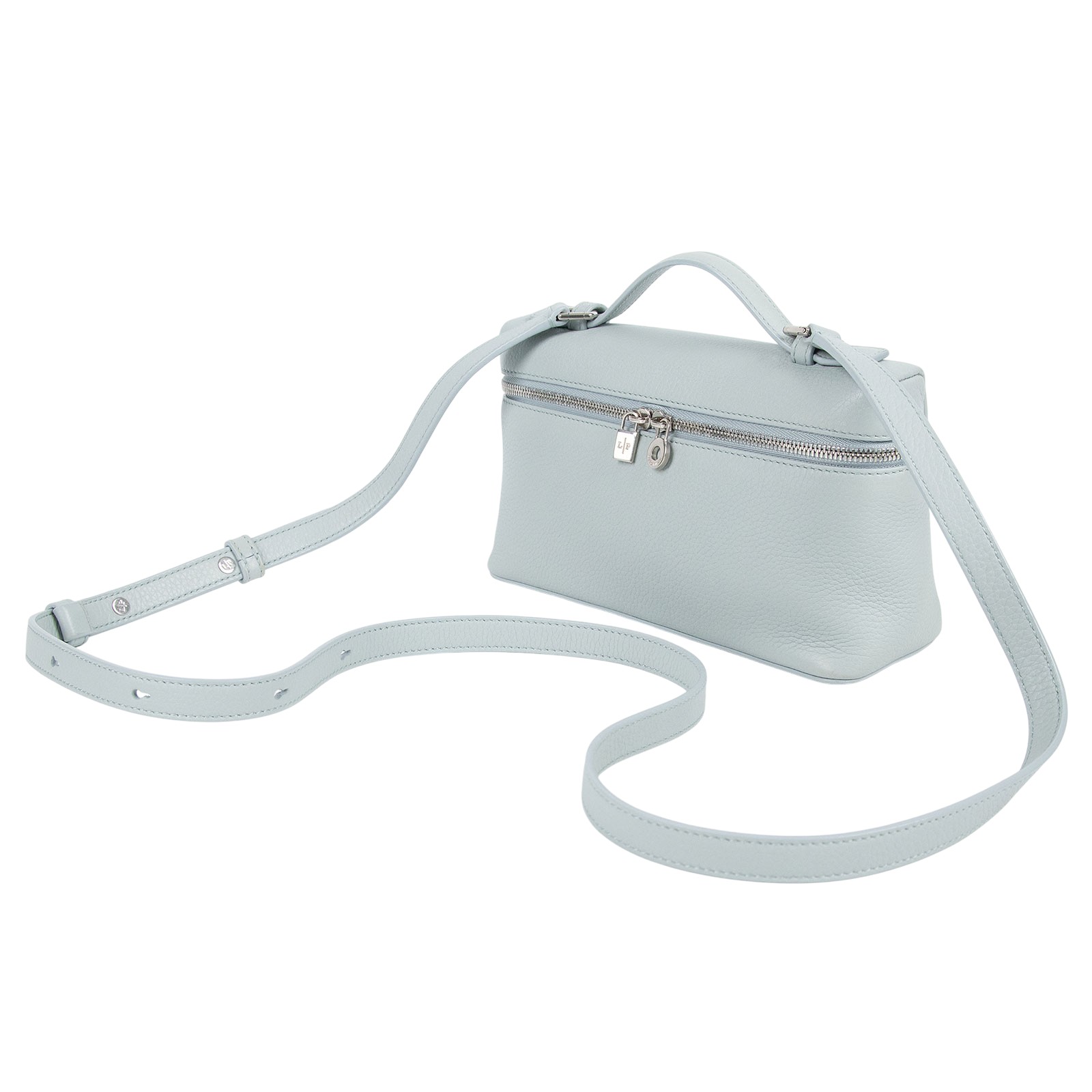 諾悠翩雅 LORO PIANA Extra Pouch L19 手拿包 FAN4045 灰藍L19包 防塵袋