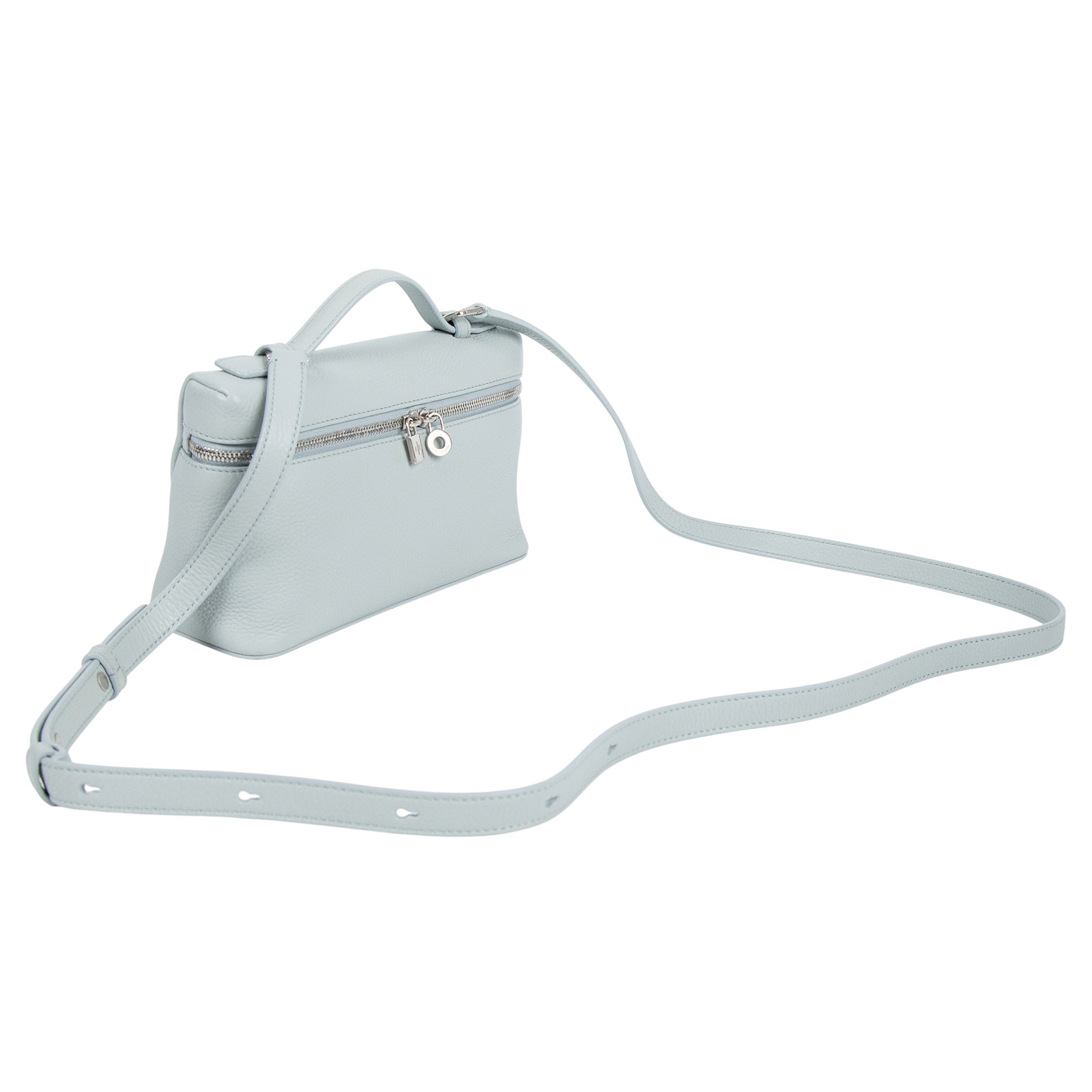 諾悠翩雅 LORO PIANA Extra Pouch L19 手拿包 FAN4045 灰藍L19包 防塵袋