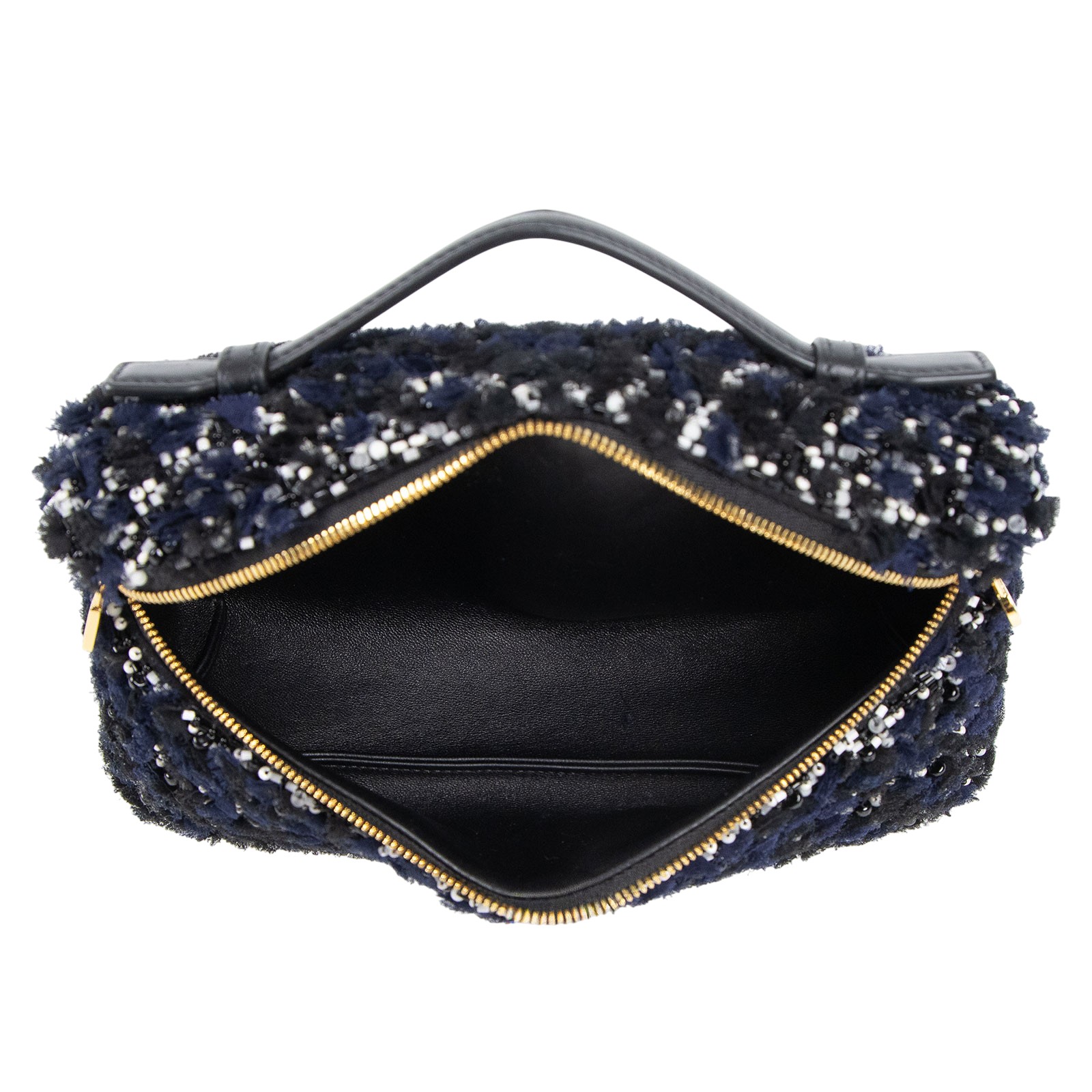 諾悠翩雅 LORO PIANA Extra Pouch L19 手拿包 FAO0756 黑藍毛尼L19包 防塵袋