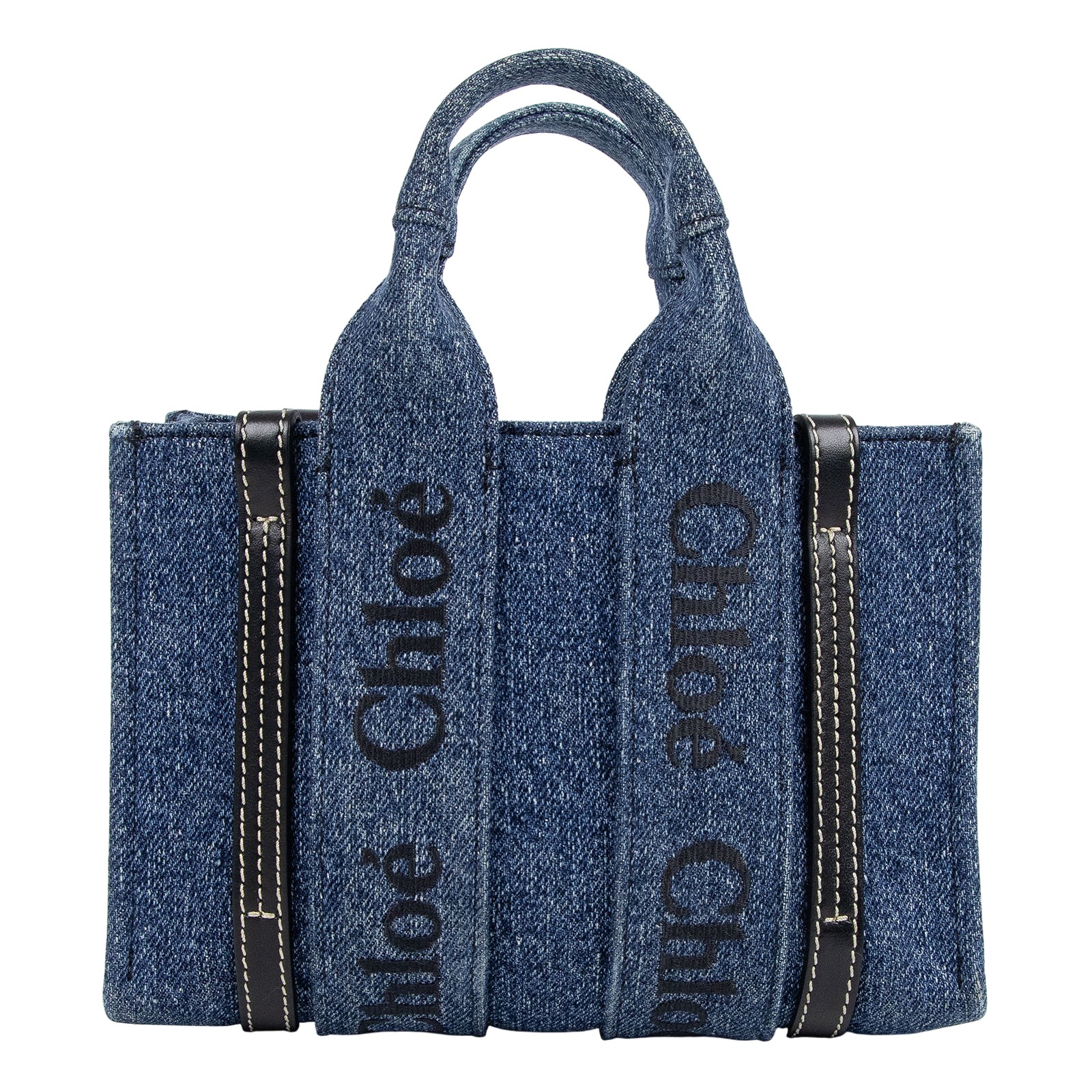 蔻依 CHLOE Mini Woody 手提包 丹寧 CHC23UP237K3545D 丹寧WOODY 防塵袋/保證卡