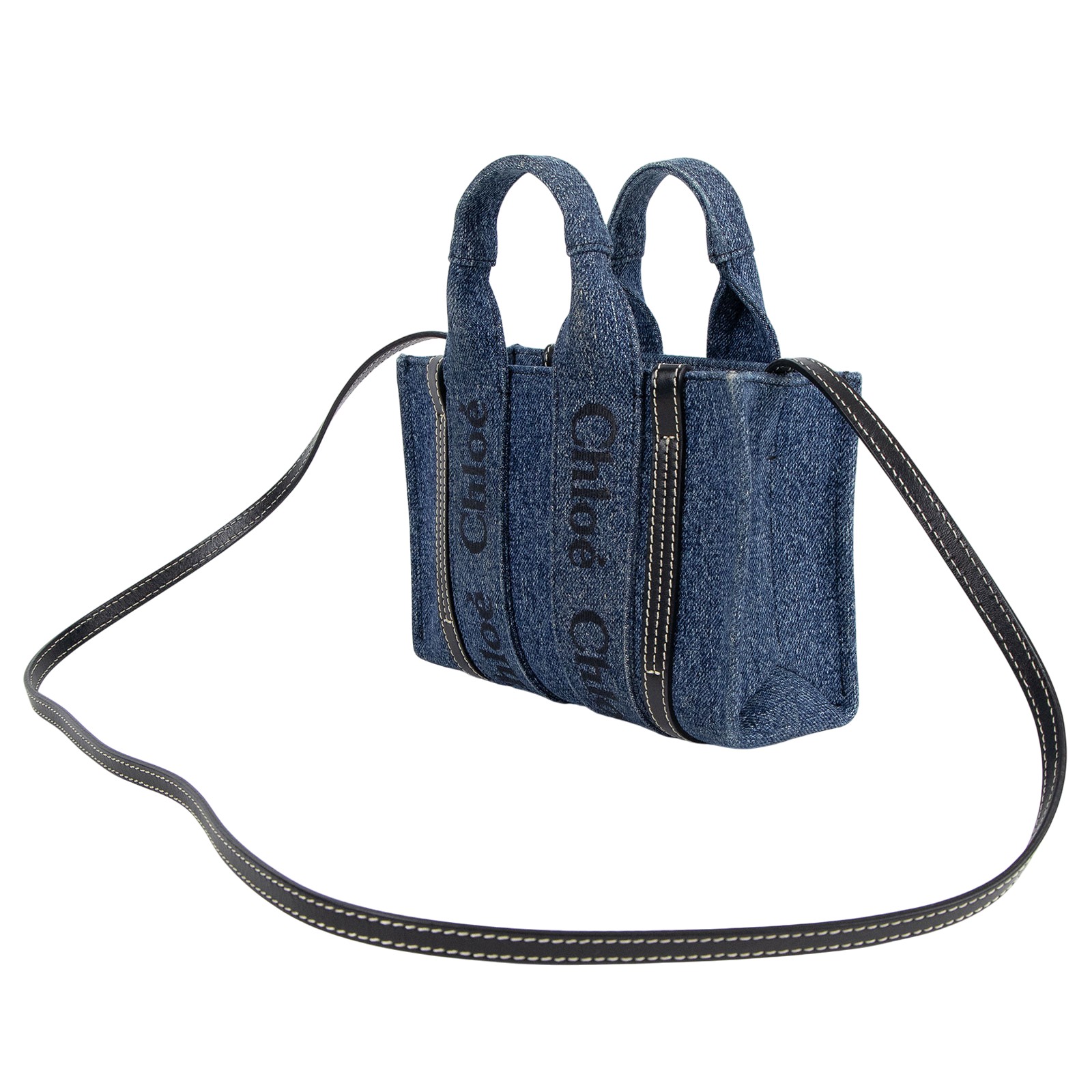 蔻依 CHLOE Mini Woody 手提包 丹寧 CHC23UP237K3545D 丹寧WOODY 防塵袋/保證卡