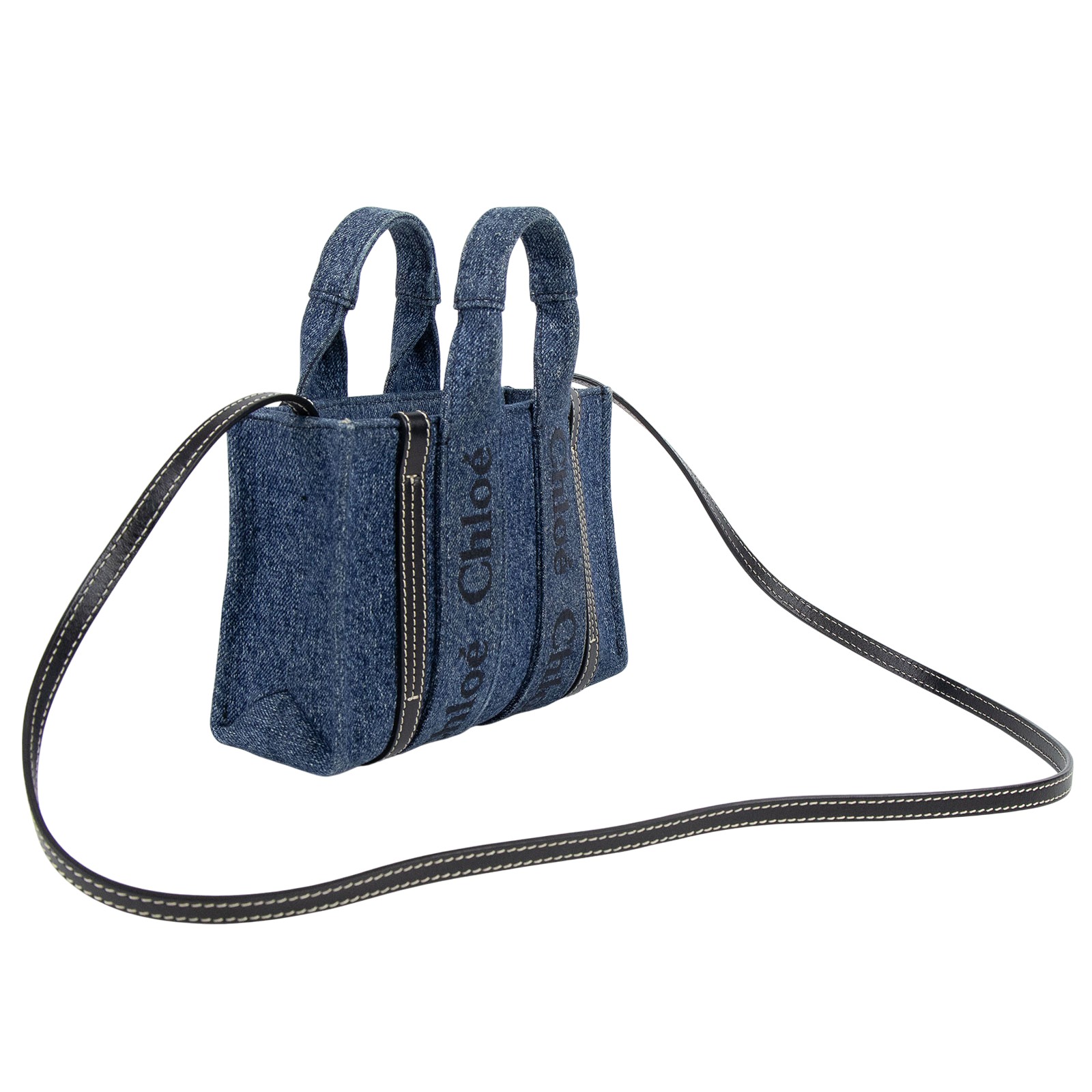 蔻依 CHLOE Mini Woody 手提包 丹寧 CHC23UP237K3545D 丹寧WOODY 防塵袋/保證卡