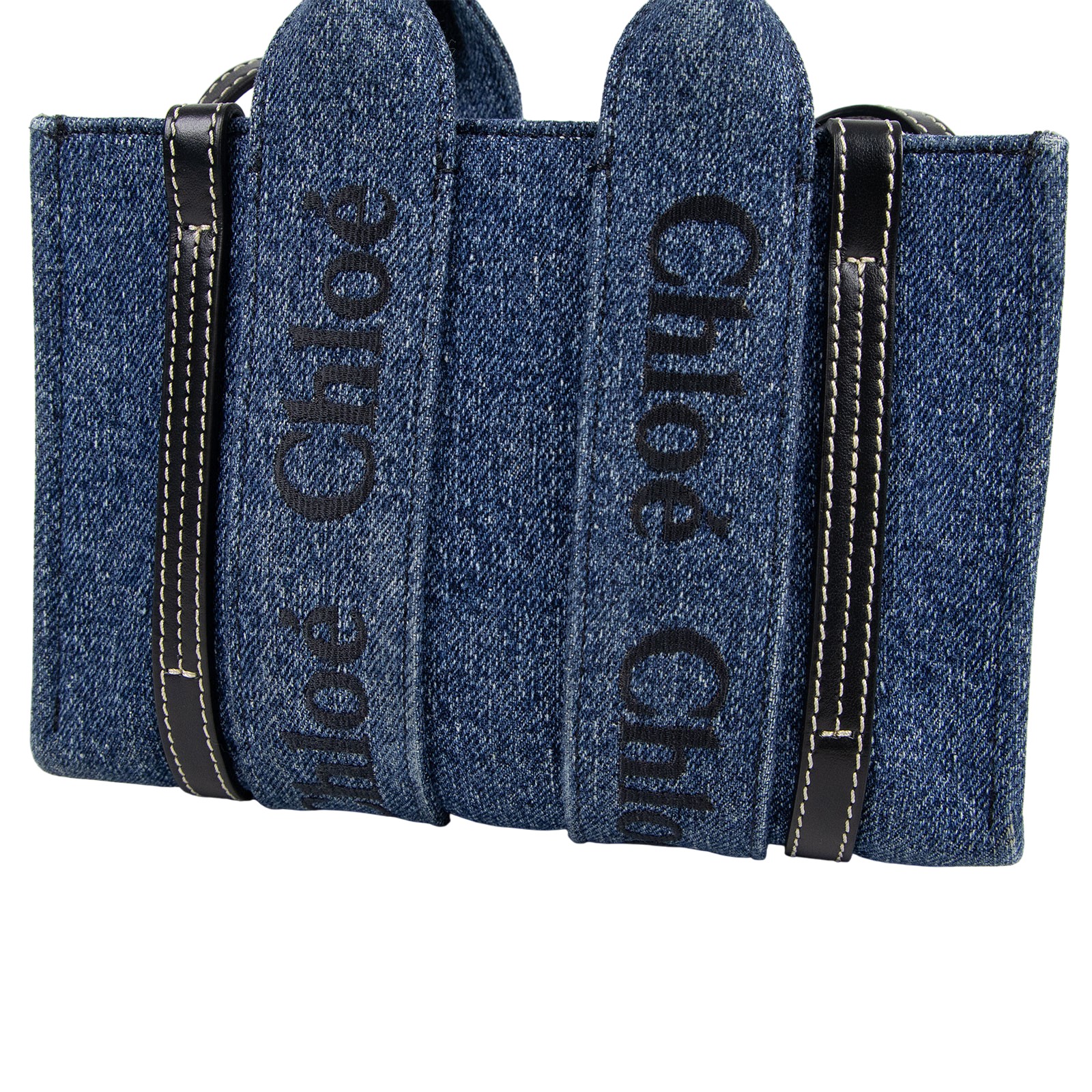 蔻依 CHLOE Mini Woody 手提包 丹寧 CHC23UP237K3545D 丹寧WOODY 防塵袋/保證卡