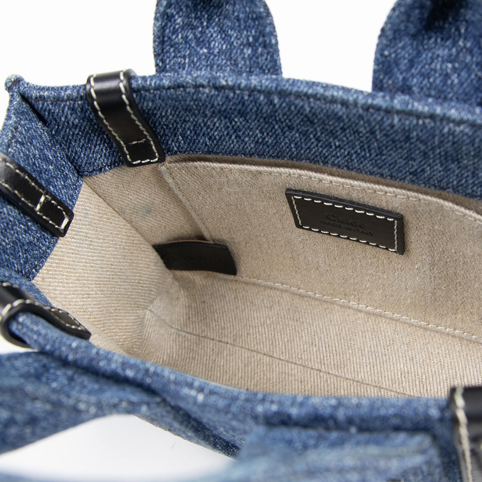 蔻依 CHLOE Mini Woody 手提包 丹寧 CHC23UP237K3545D 丹寧WOODY 防塵袋/保證卡