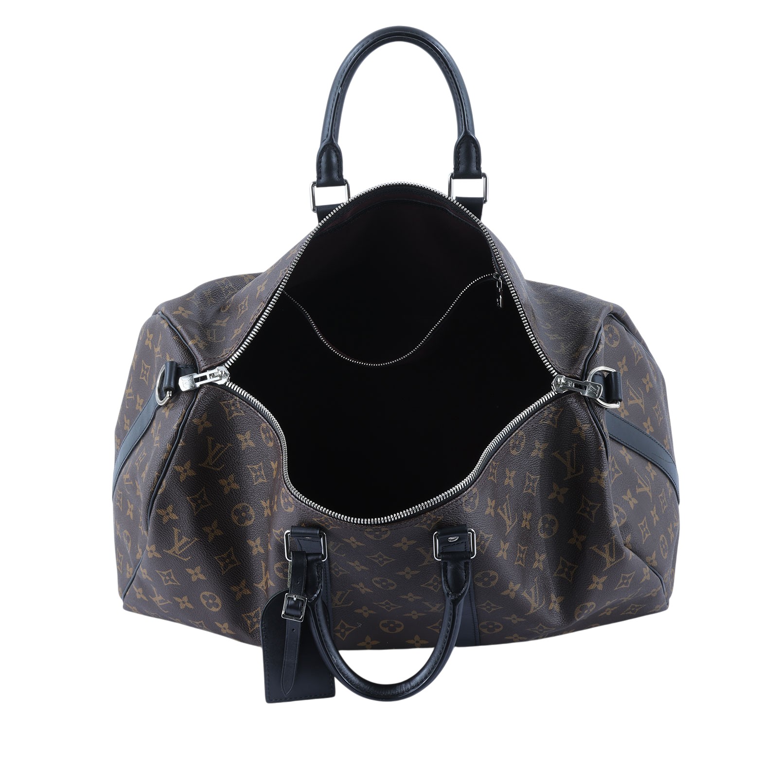 路易威登 LOUIS VUITTON Keepall Bandoulière 45 Macassar帆布 波士頓包  旅行袋 M56711  背帶/鎖組