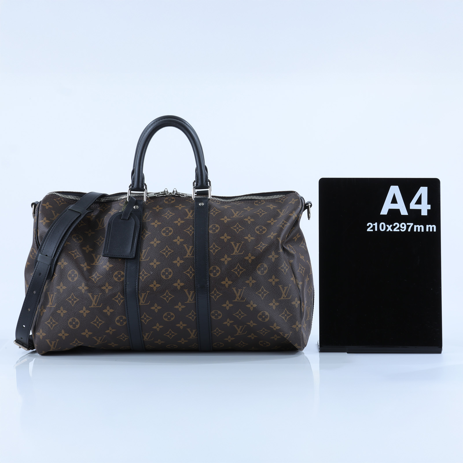 路易威登 LOUIS VUITTON Keepall Bandoulière 45 Macassar帆布 波士頓包  旅行袋 M56711  背帶/鎖組