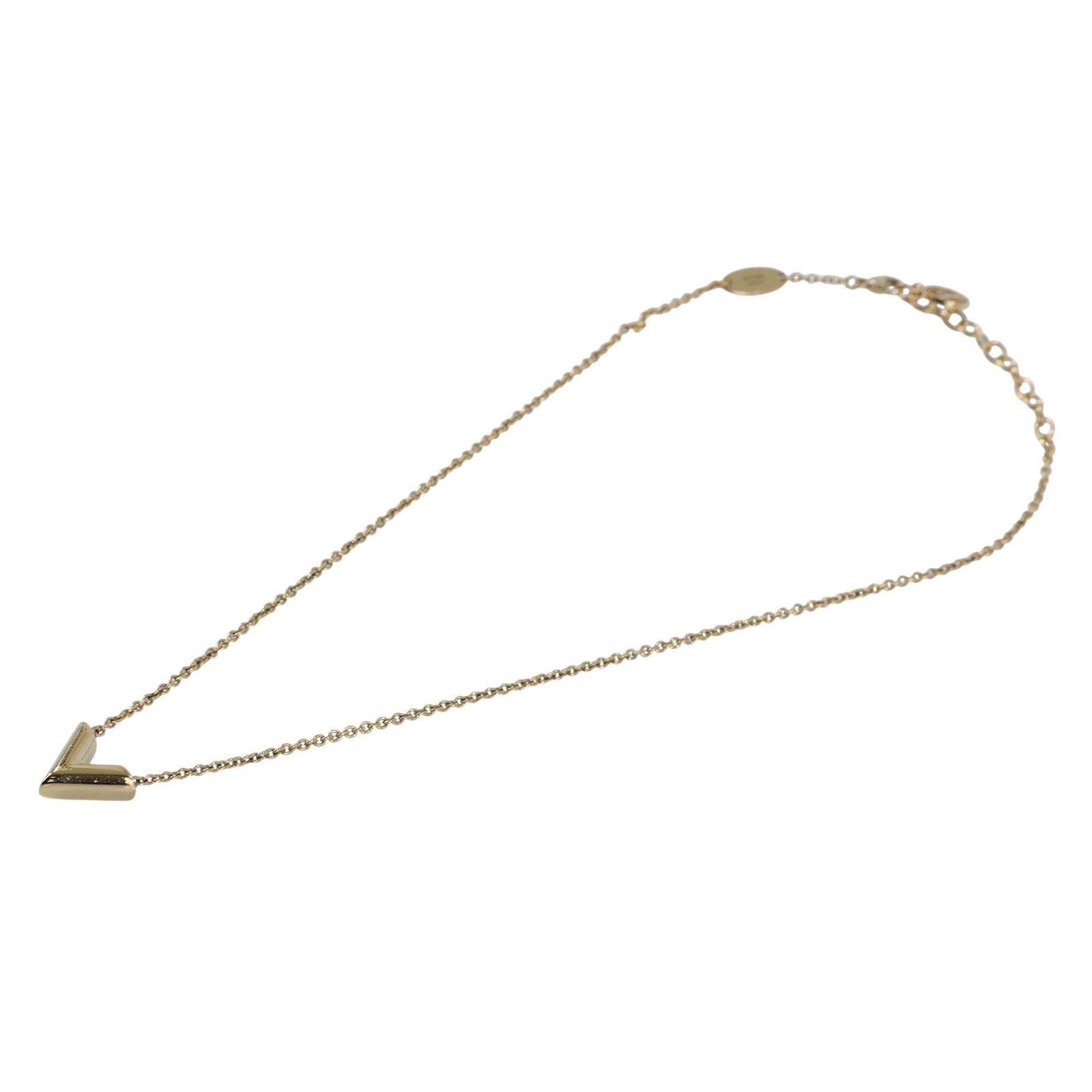 路易威登 LOUIS VUITTON Essential V 項鏈 金屬色 M61083 金ESSENTIAL V項鍊 原廠盒子/DUST  BAG